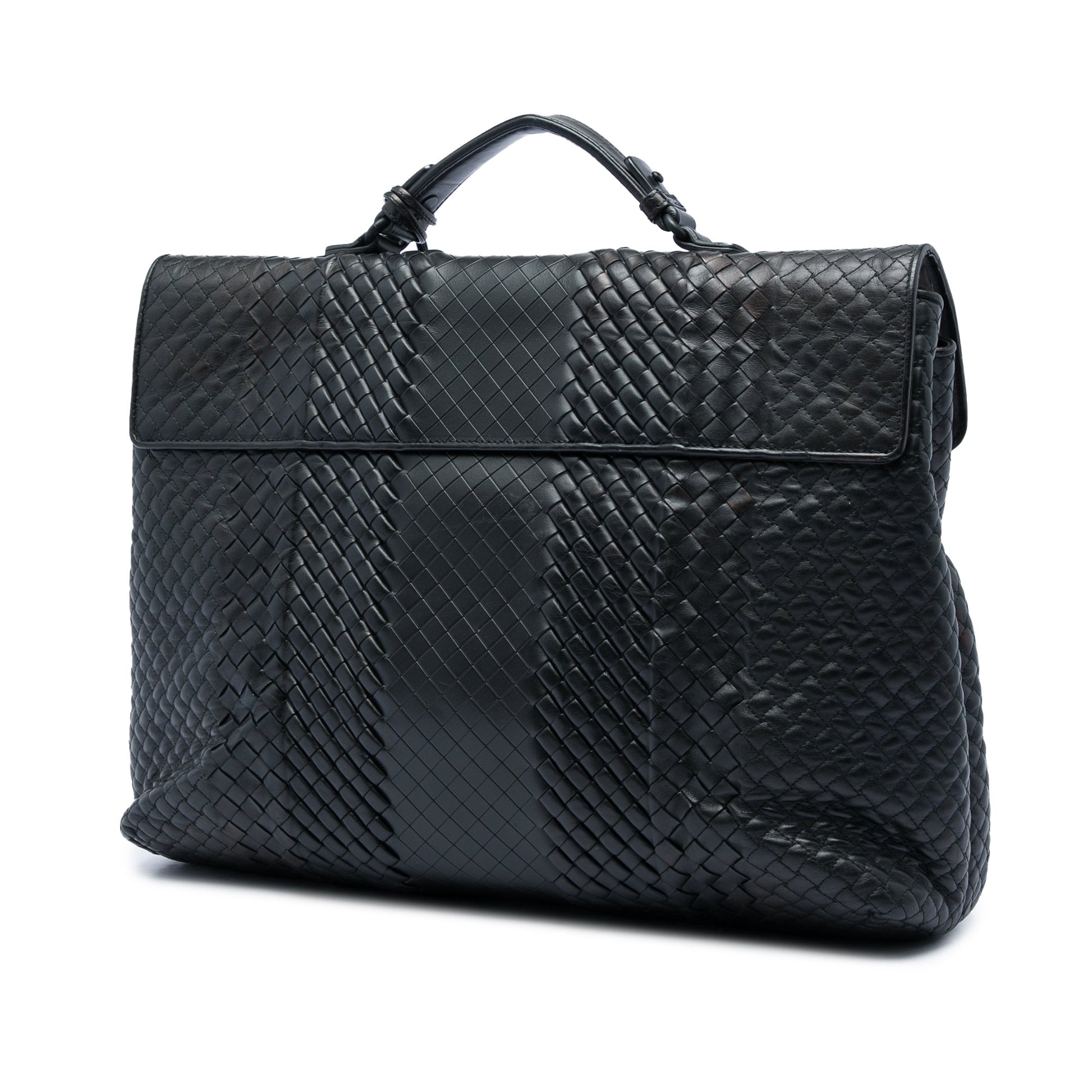 Bottega Veneta Nappa Intreccio Imperatore Business Bag
