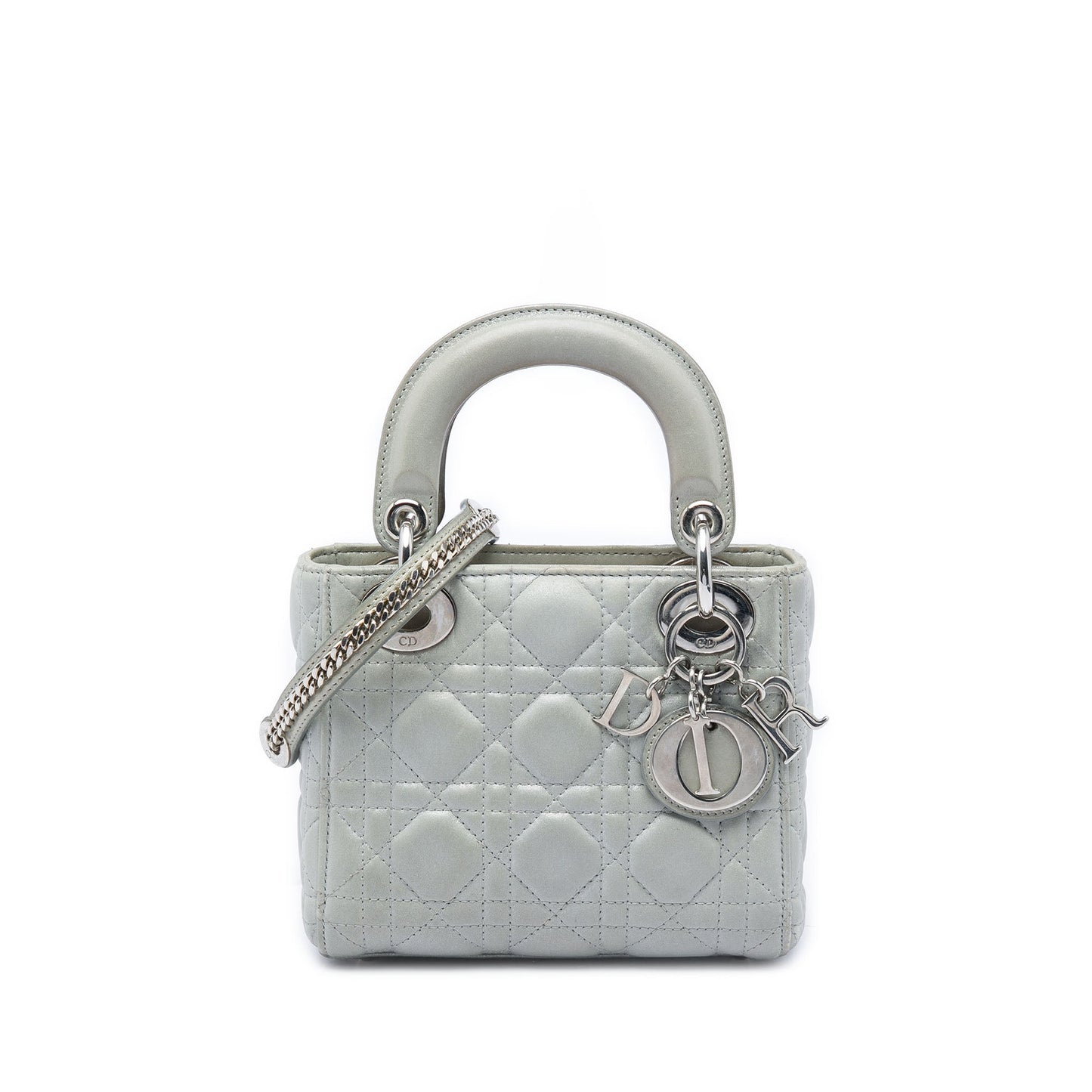 Dior Mini Iridescent Lambskin Cannage Lady Dior