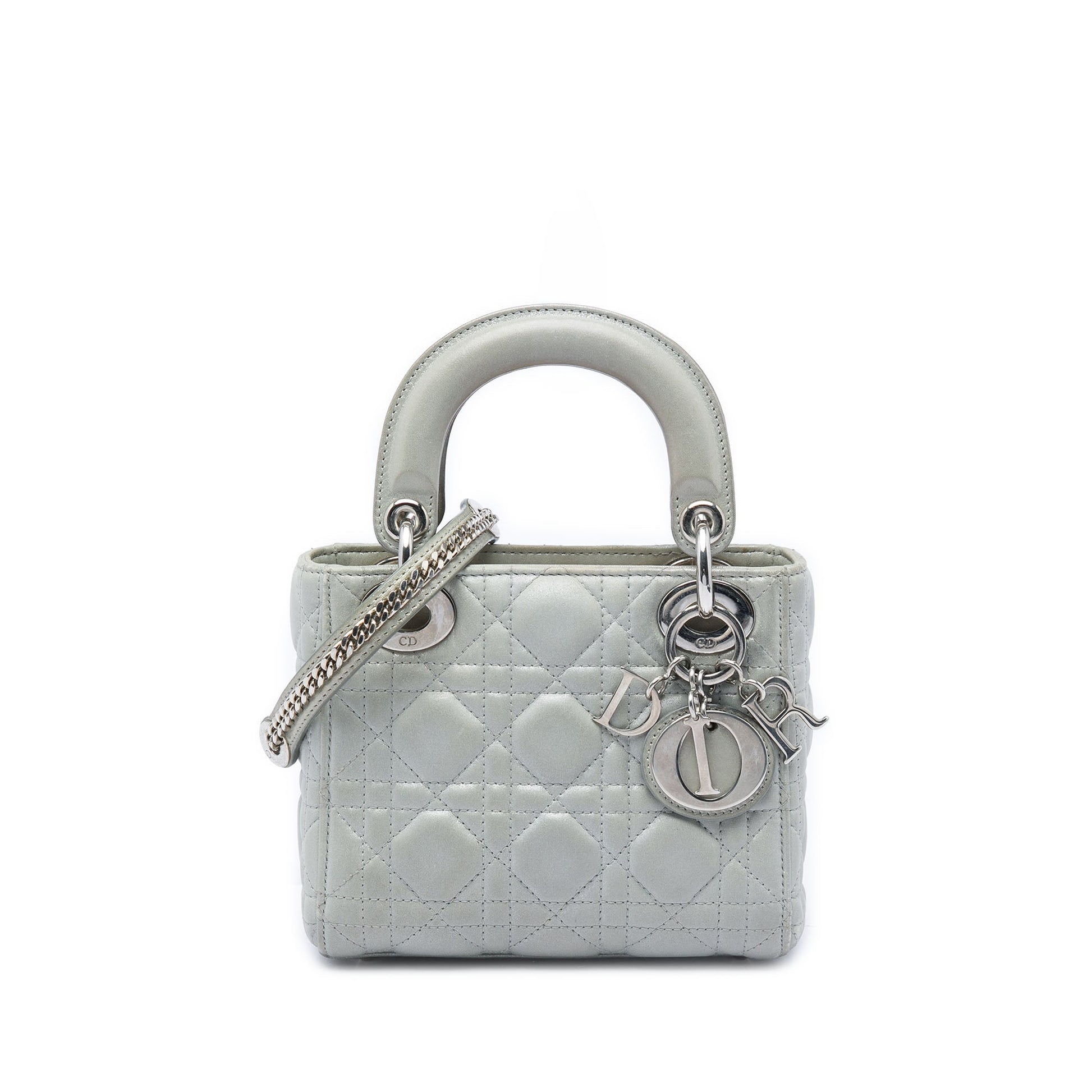 Dior Mini Iridescent Lambskin Cannage Lady Dior