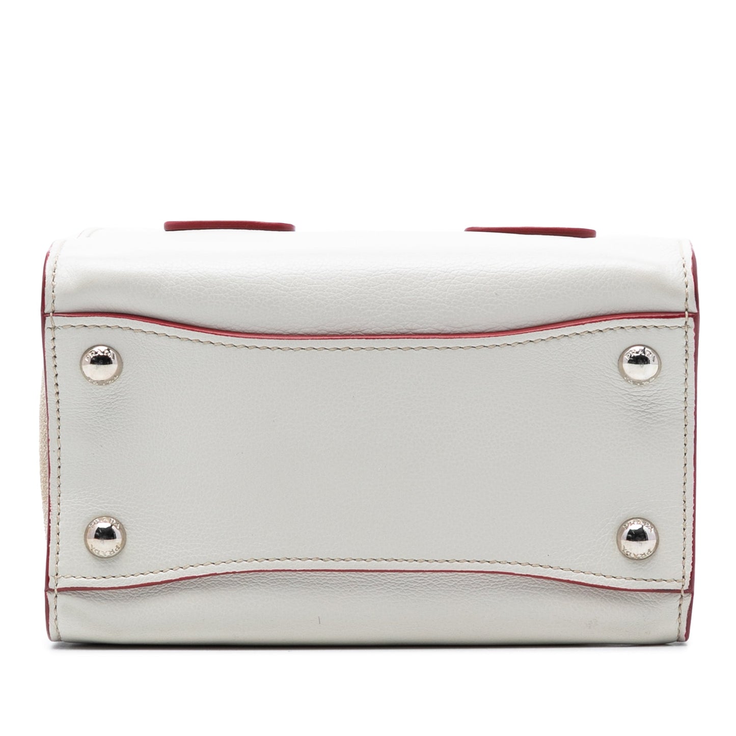 Prada Mini Scamosciato Trimmed Glace Calf Twin Pocket Satchel