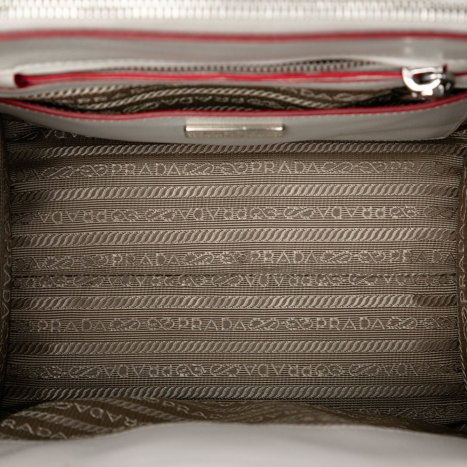 Prada Mini Scamosciato Trimmed Glace Calf Twin Pocket Satchel