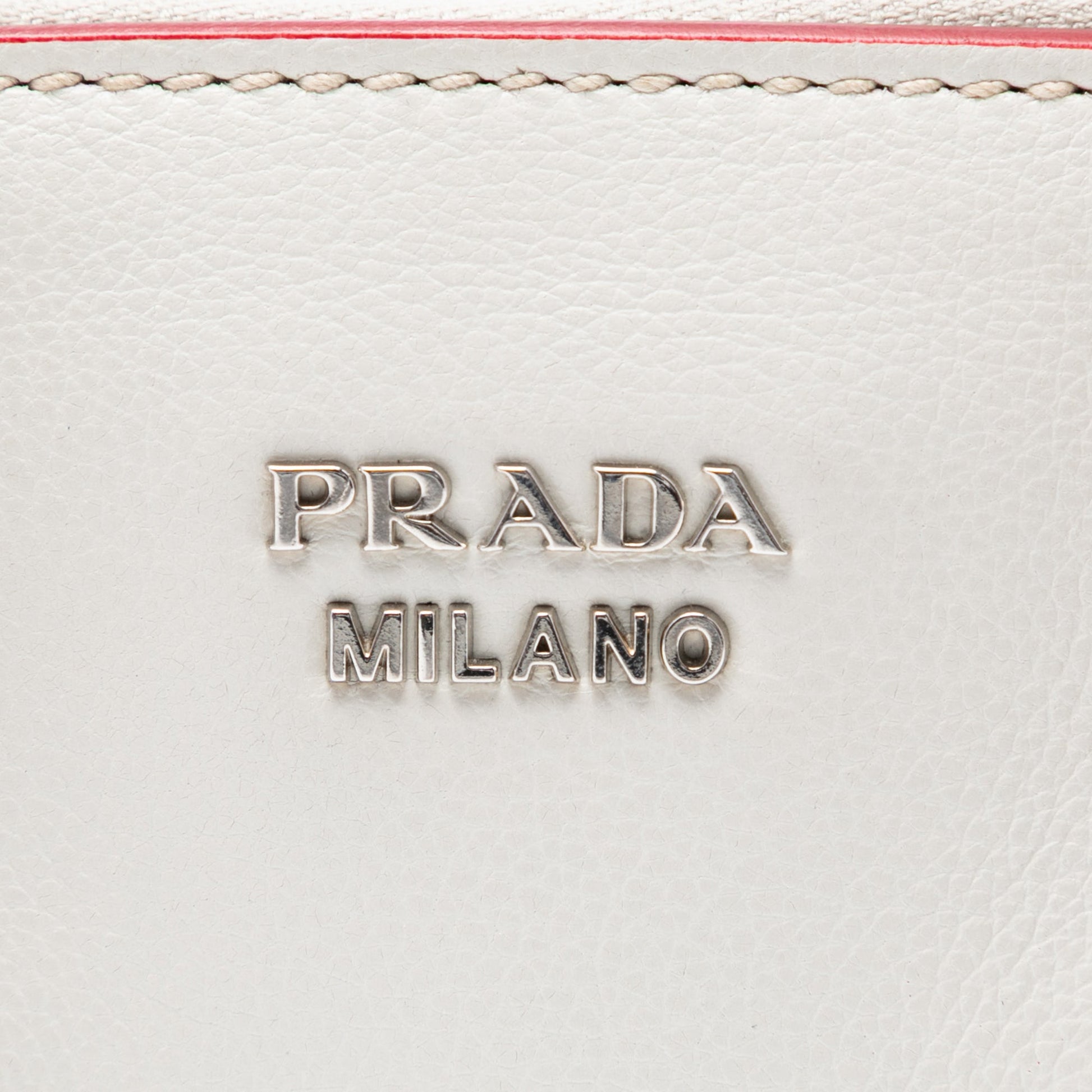 Prada Mini Scamosciato Trimmed Glace Calf Twin Pocket Satchel
