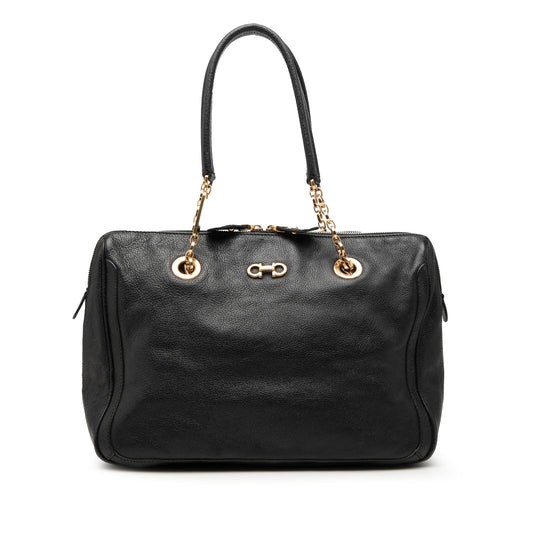 Ferragamo Buffalo Leather Fanya Chain Tote