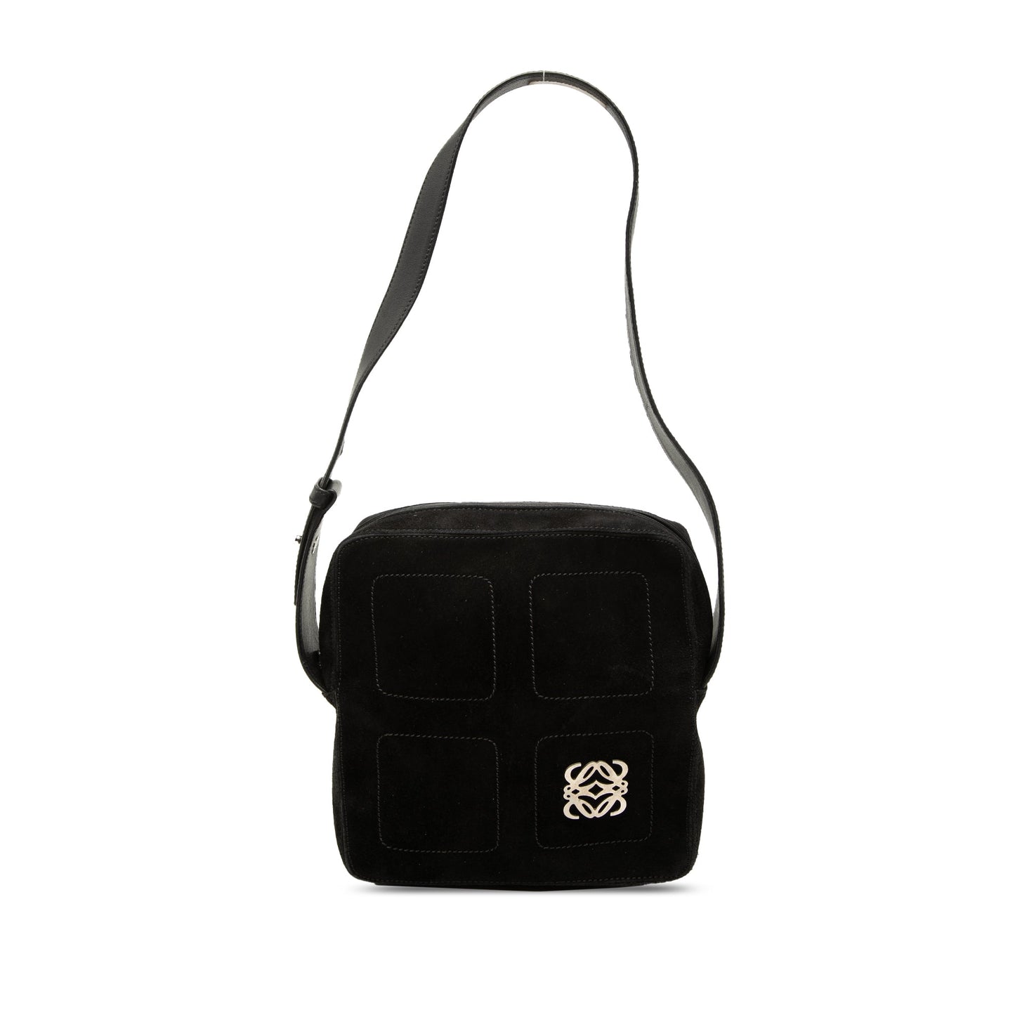 LOEWE Suede Anagram Shoulder Bag