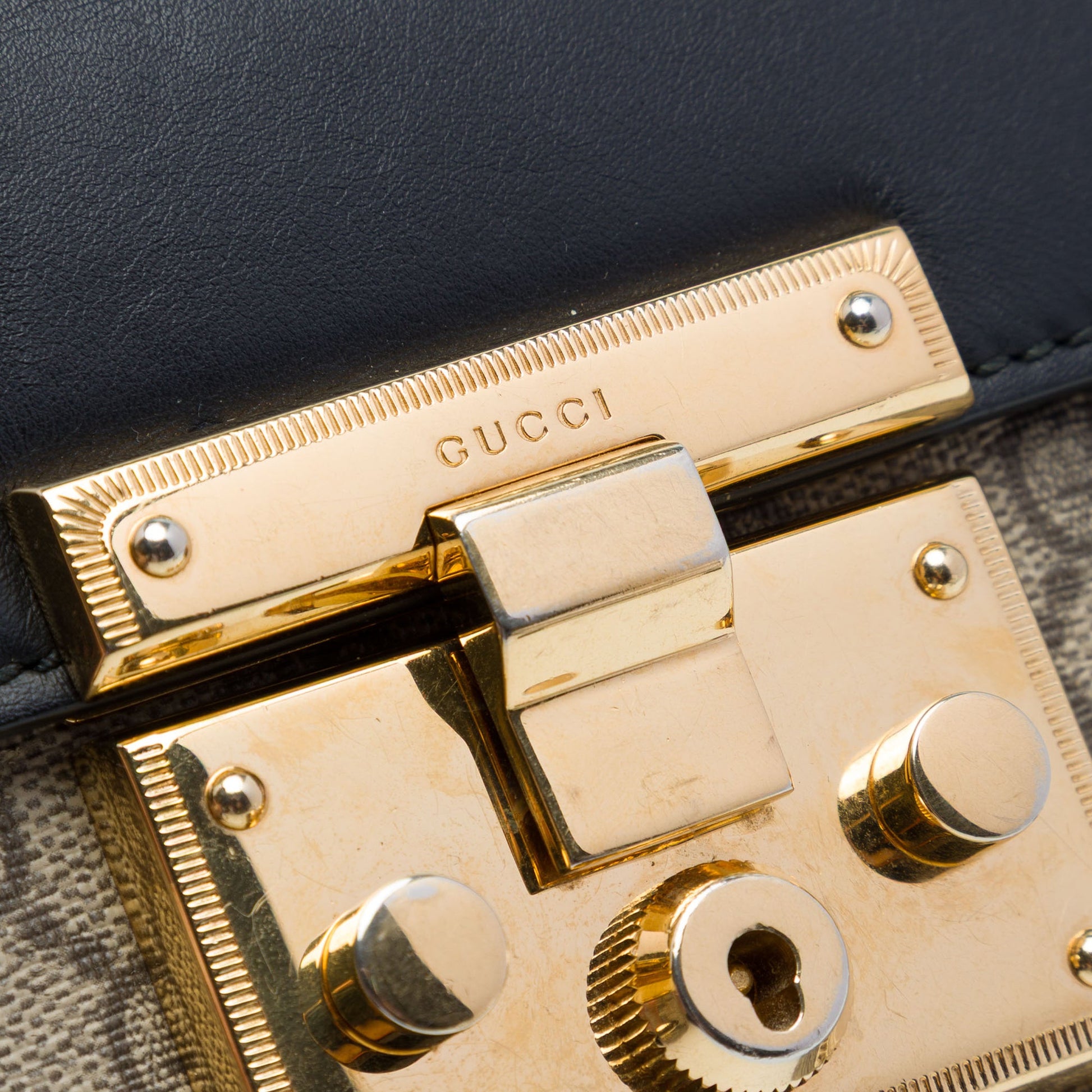 Gucci Small GG Supreme Padlock Crossbody