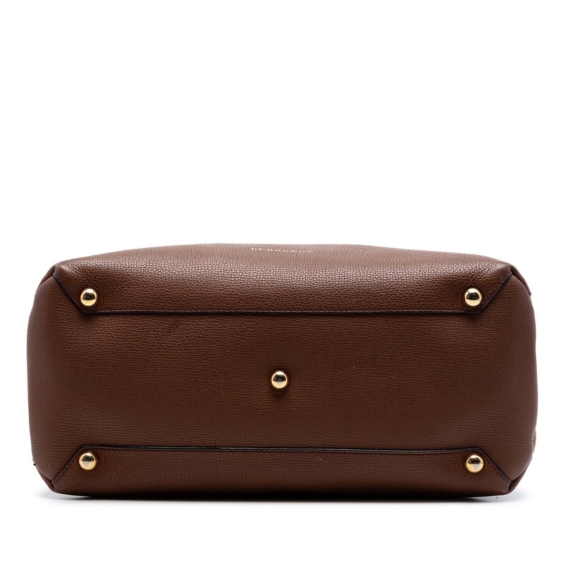 Burberry Medium Calfskin and House Check Banner Satchel