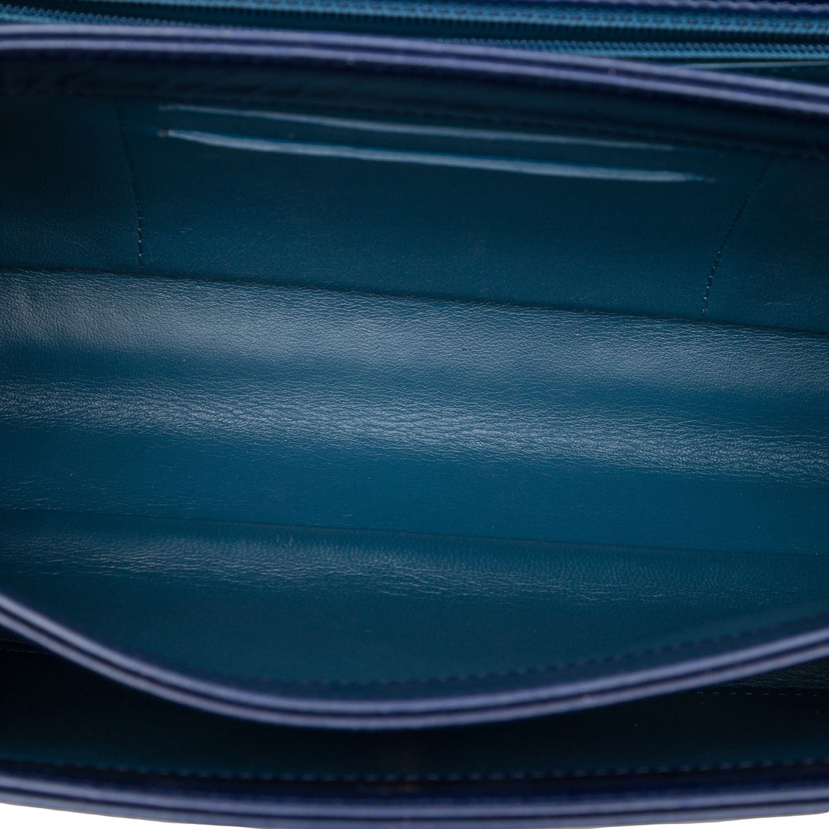 Chanel Small Quilted Calfskin Straight Lined Flap — Blue
