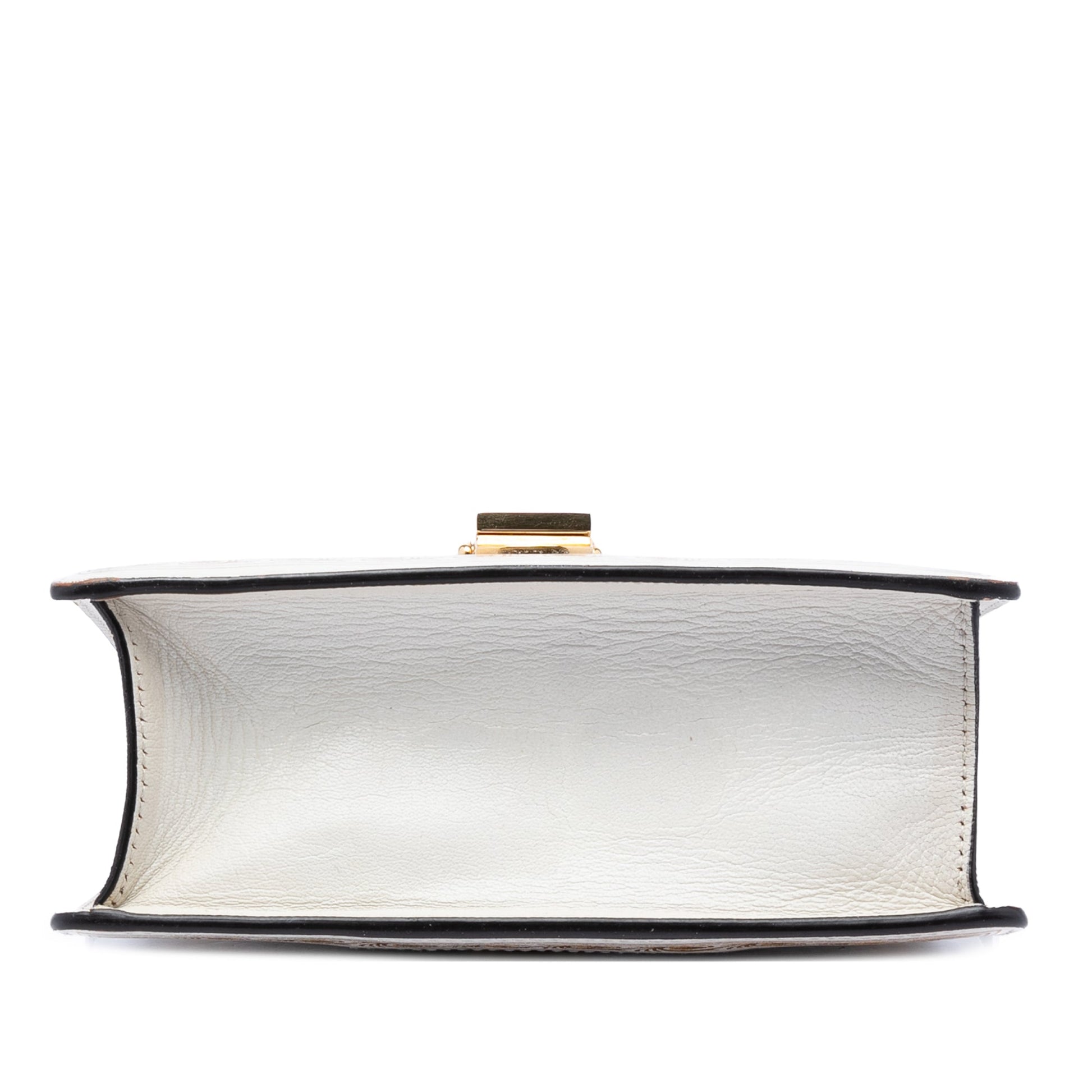 Gucci Mini Calfskin Web Star Print Sylvie Satchel