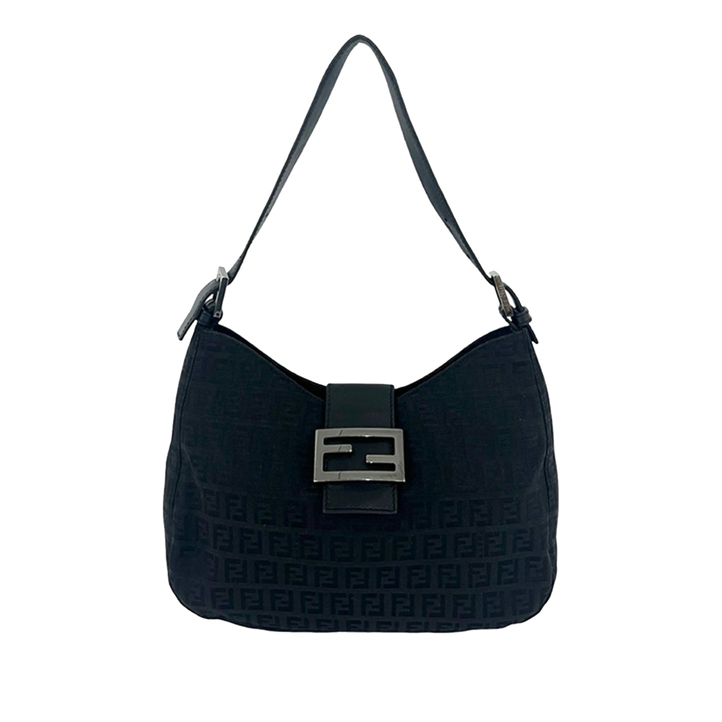 Fendi Zucchino Canvas Shoulder Bag