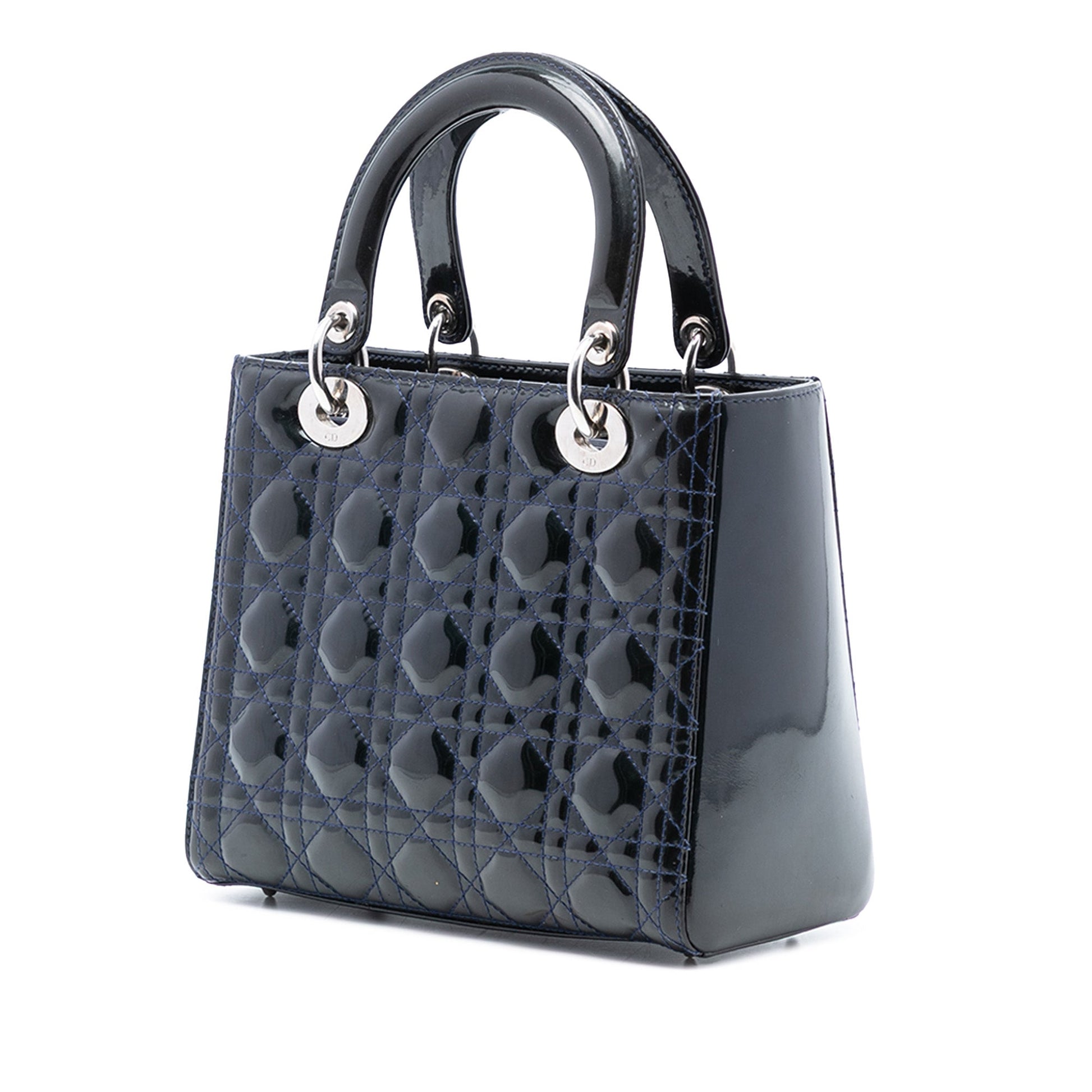 Dior Medium Patent Cannage Lady Dior