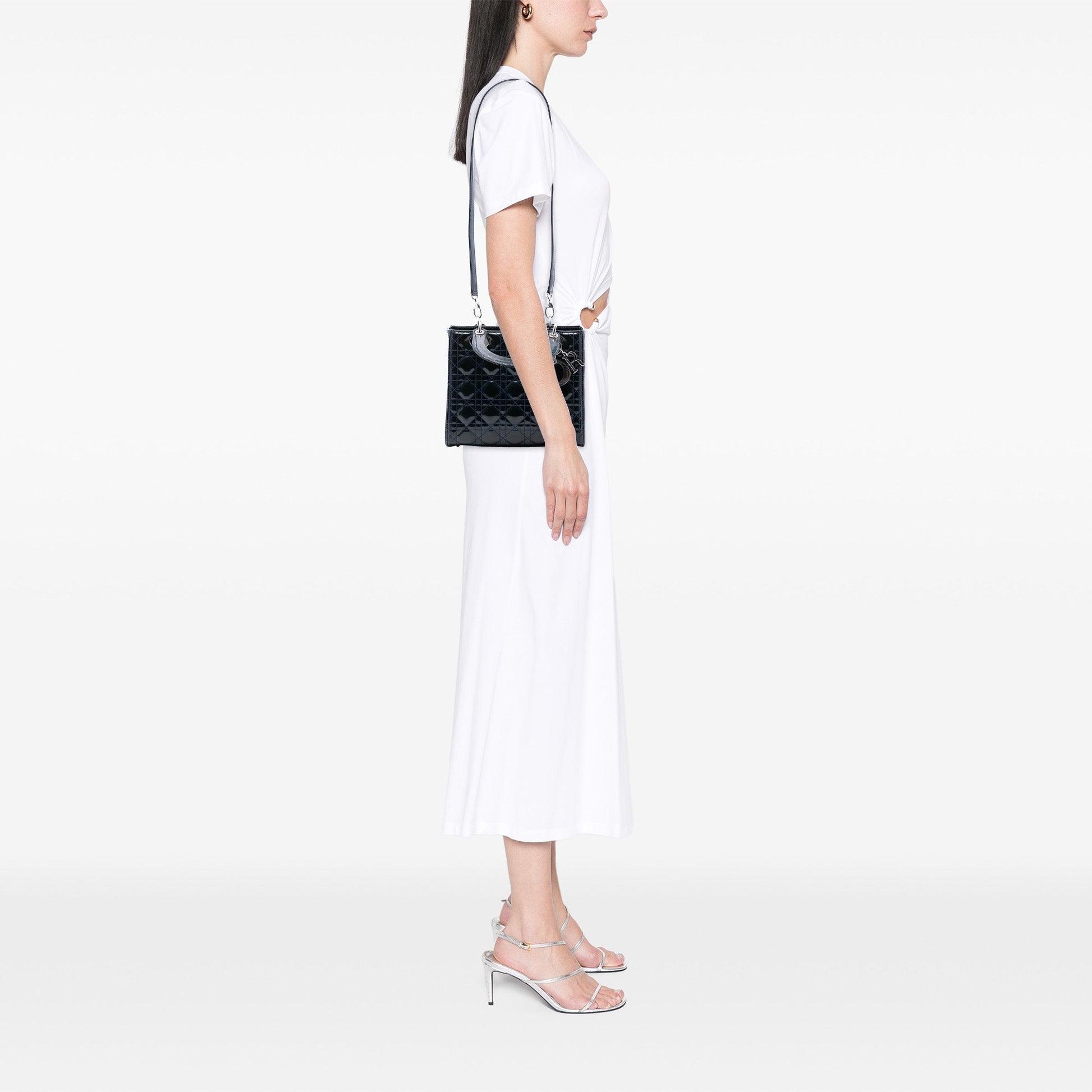 Dior Medium Patent Cannage Lady Dior