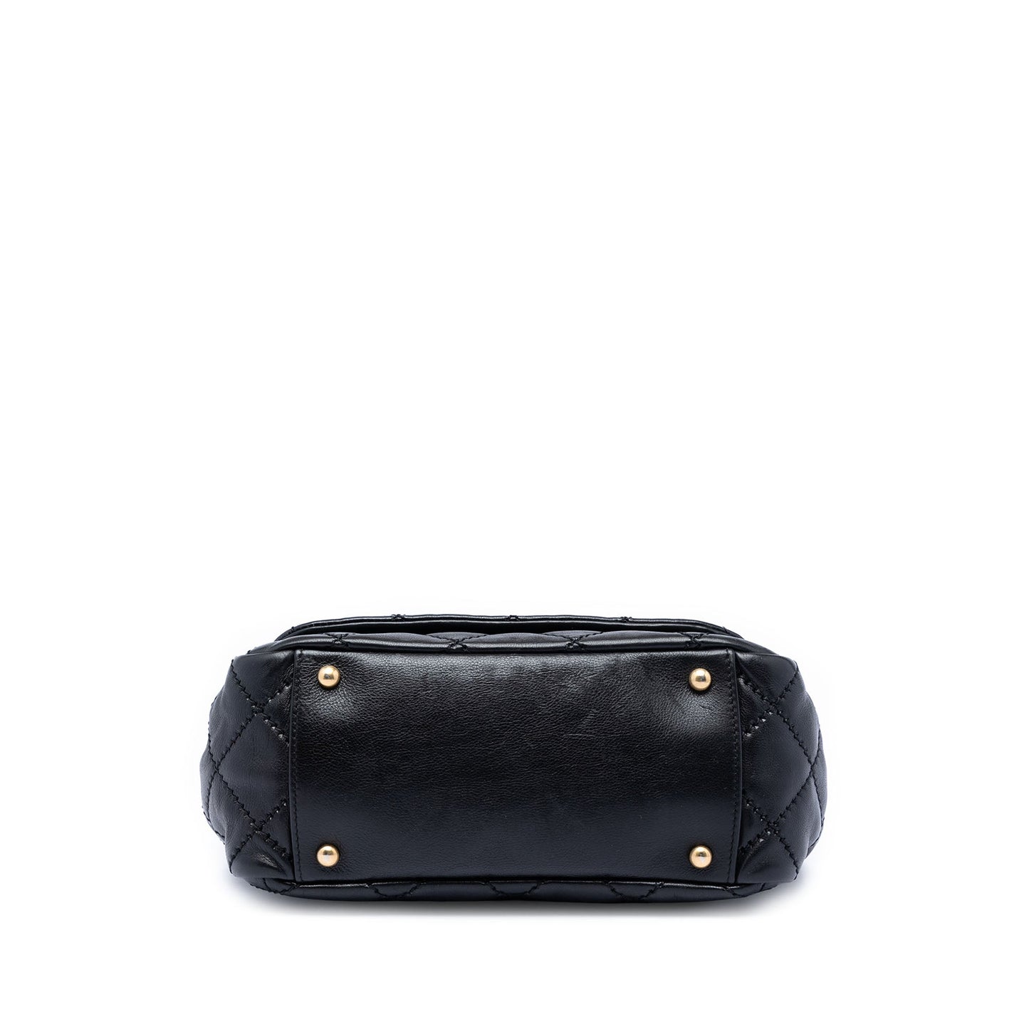 Chanel Quilted Calfskin Stitch Retro Chain Accordion Flap