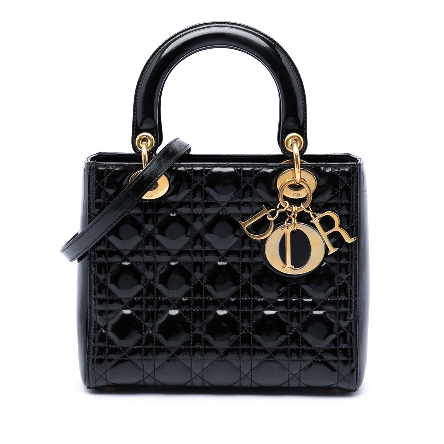 Dior Medium Patent Cannage Lady Dior