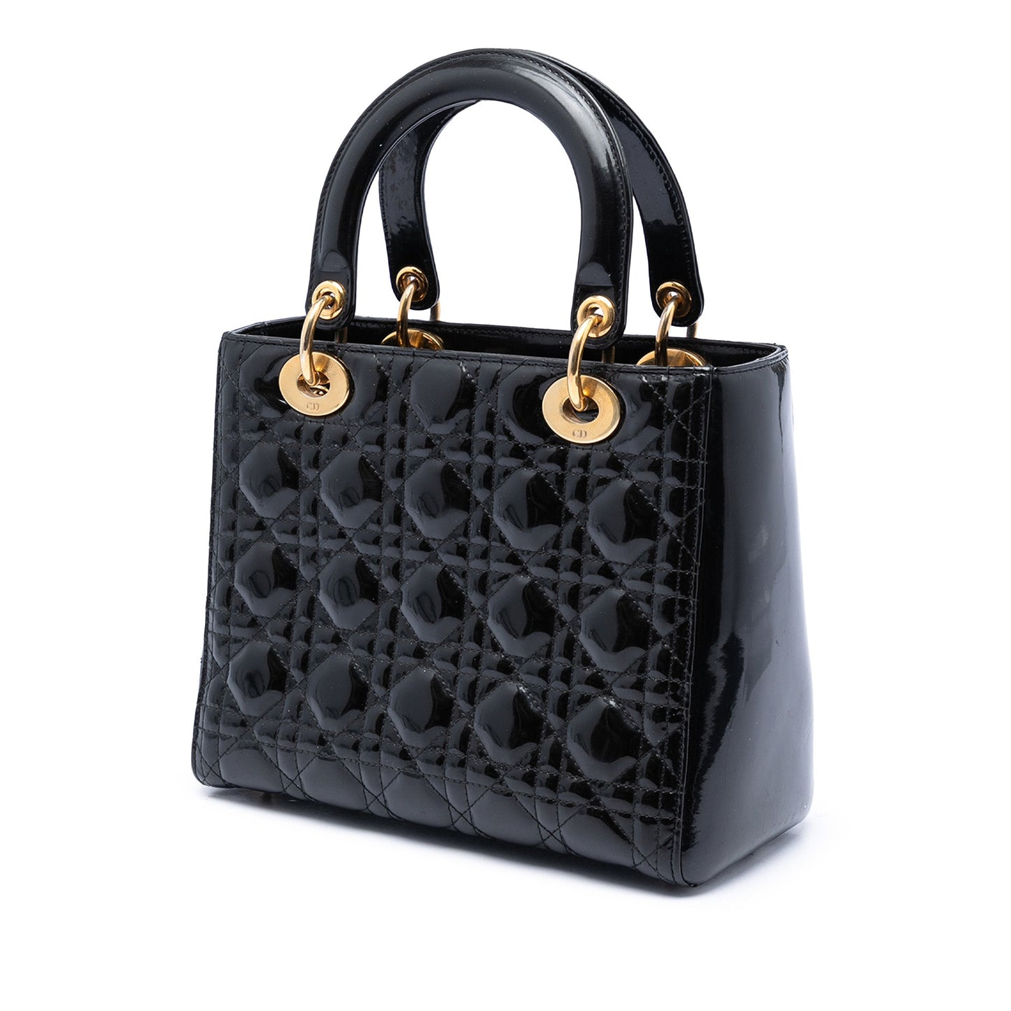 Dior Medium Patent Cannage Lady Dior