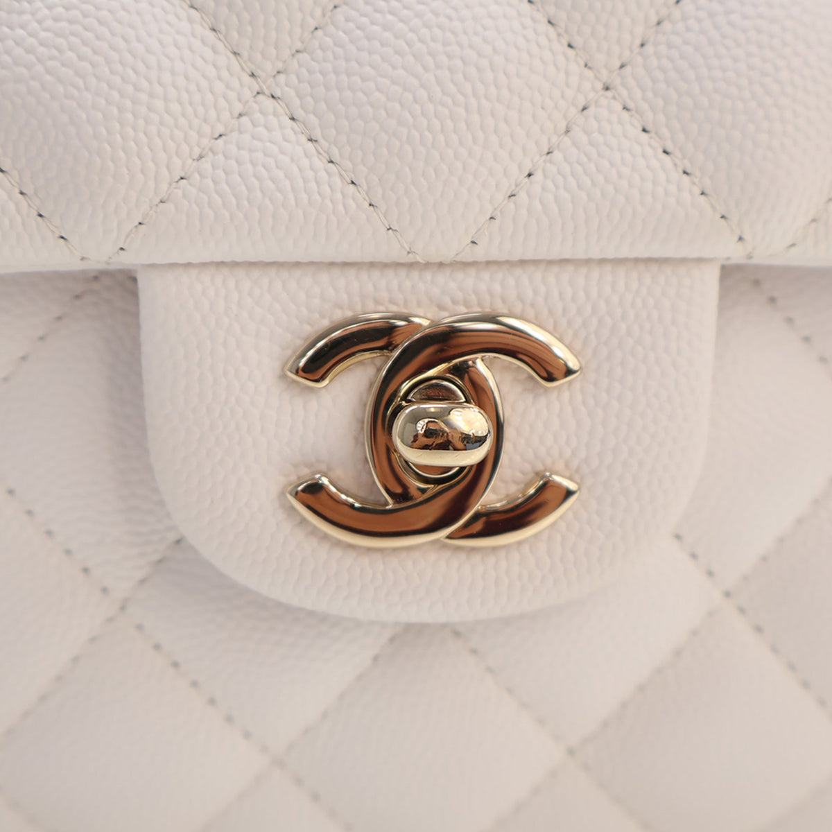 Chanel CC Quilted Caviar Flap Clutch