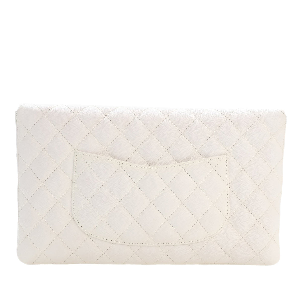 Chanel CC Quilted Caviar Flap Clutch