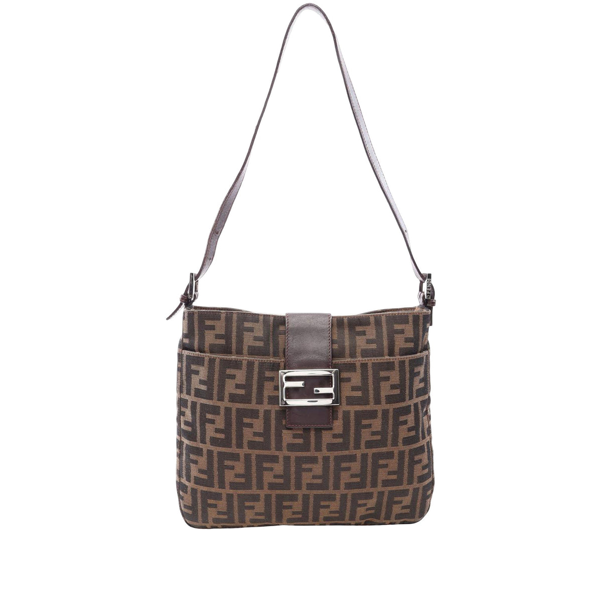 Fendi Zucca Canvas Shoulder Bag