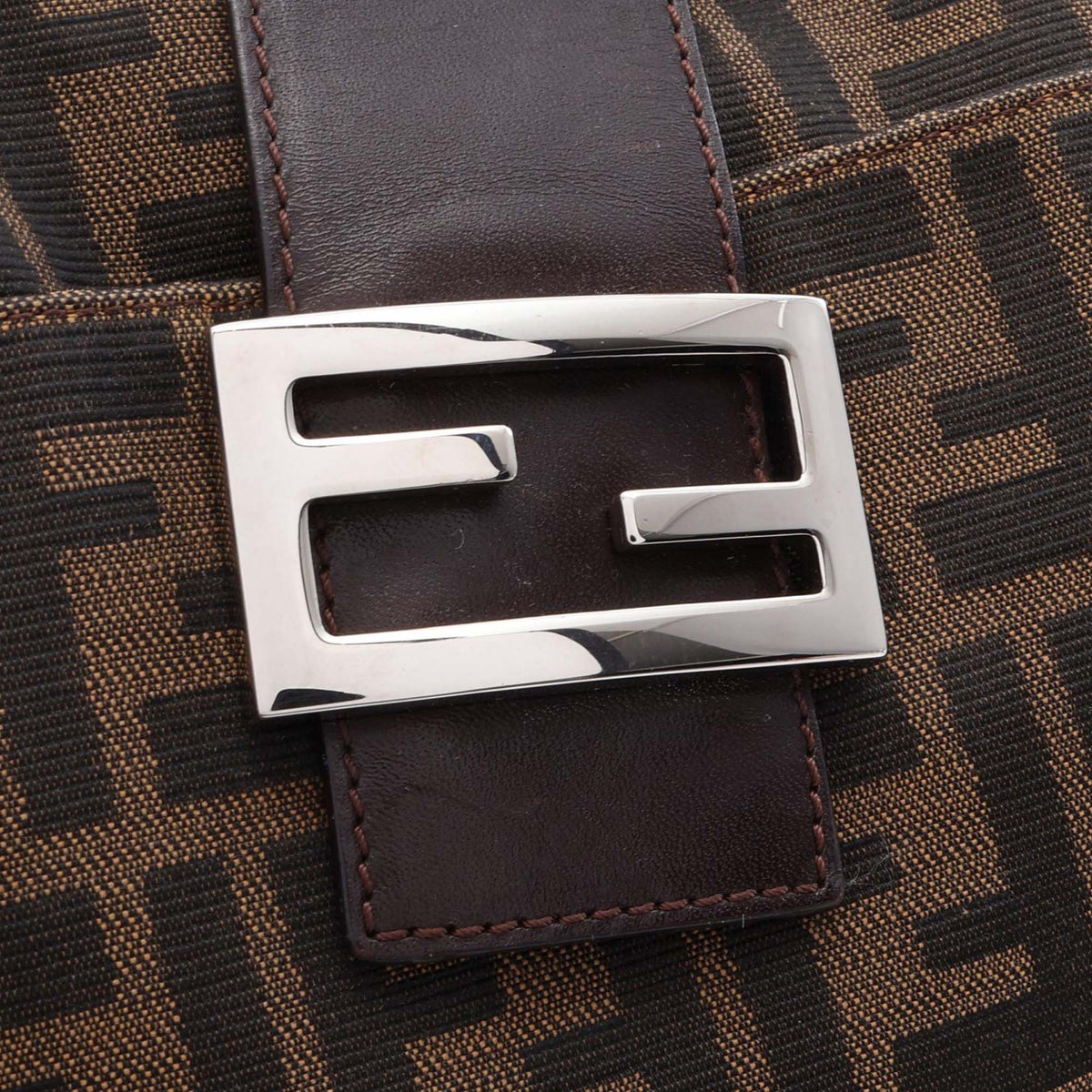 Fendi Zucca Canvas Shoulder Bag