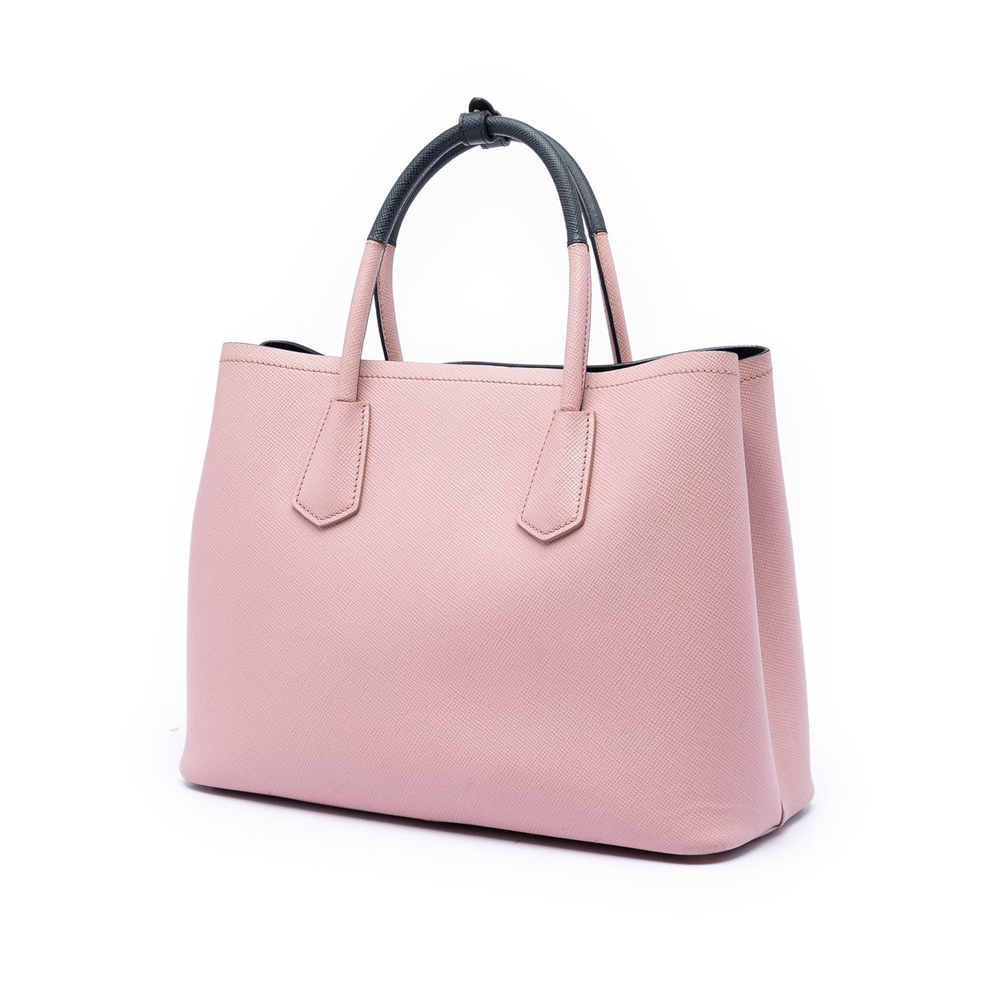 Prada Medium Bicolor Saffiano Cuir Double Satchel