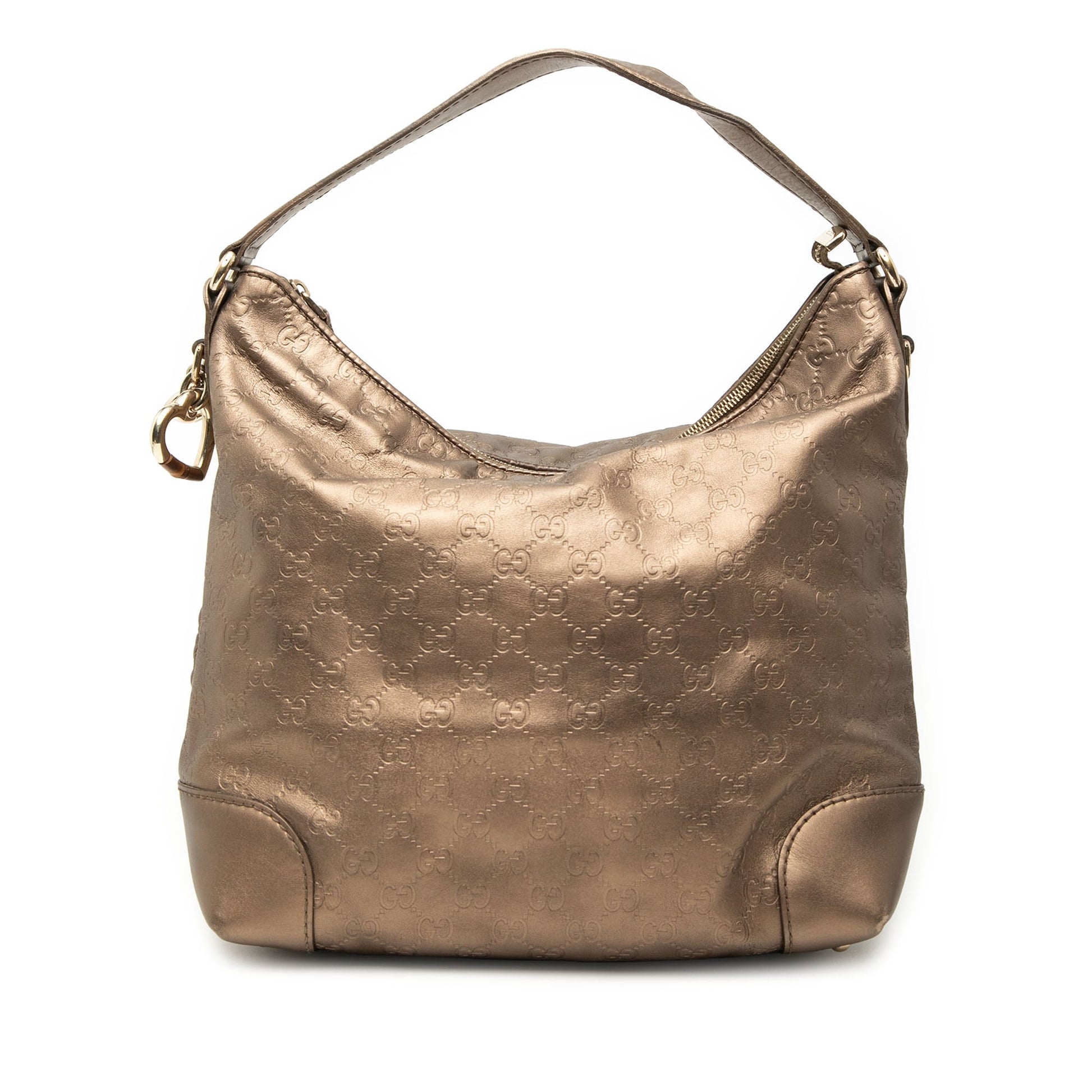 Gucci Metallic Guccissima Heart Bit Shoulder Bag