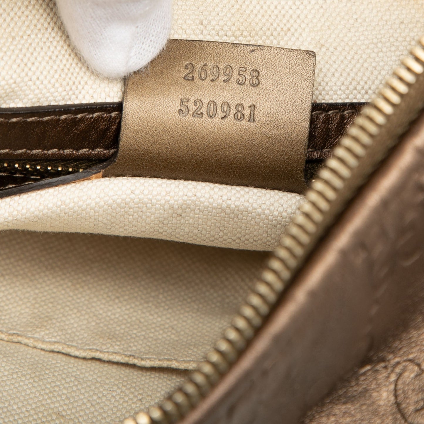 Gucci Metallic Guccissima Heart Bit Shoulder Bag