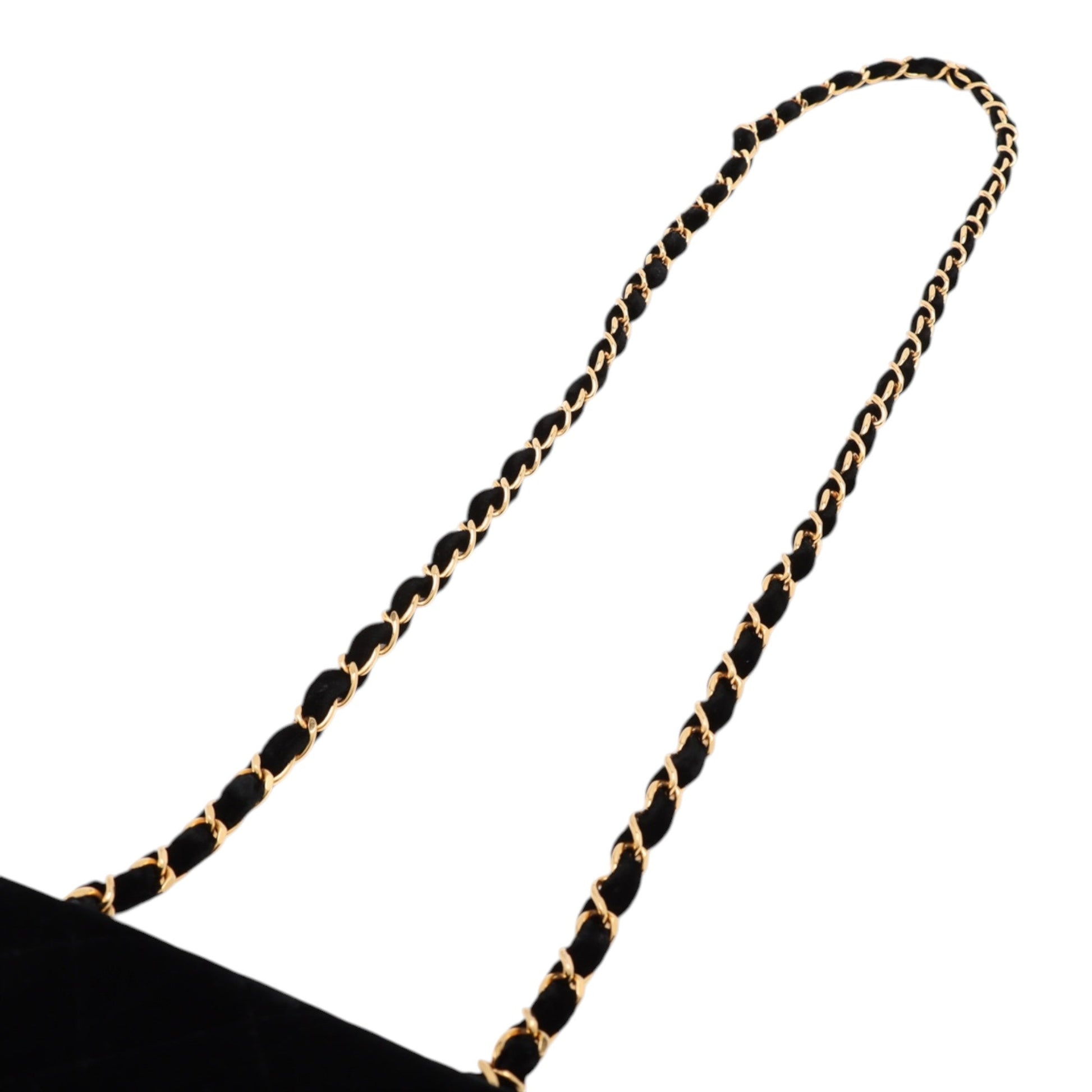 Chanel Mini Quilted Velvet Straight Flap