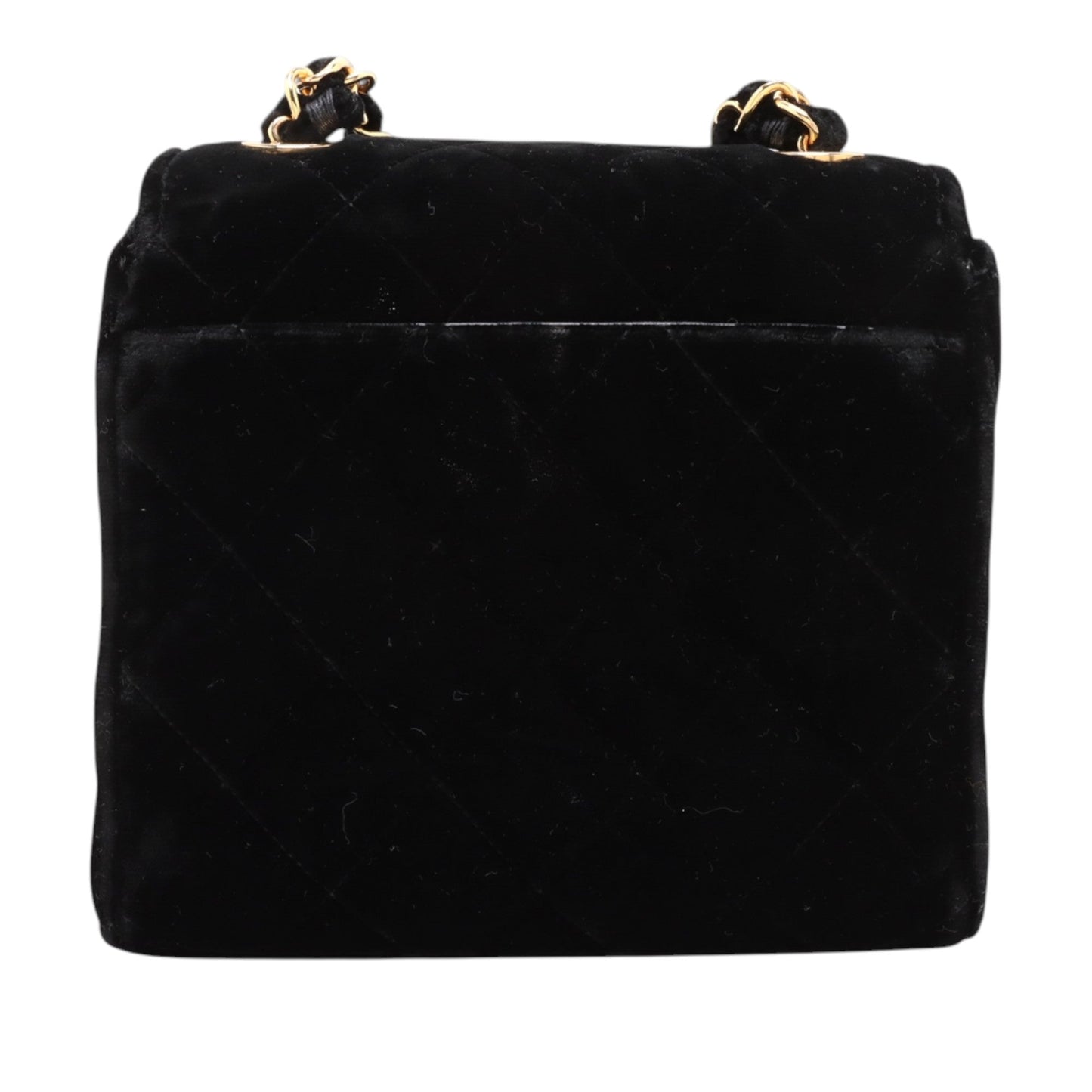 Chanel Mini Quilted Velvet Straight Flap