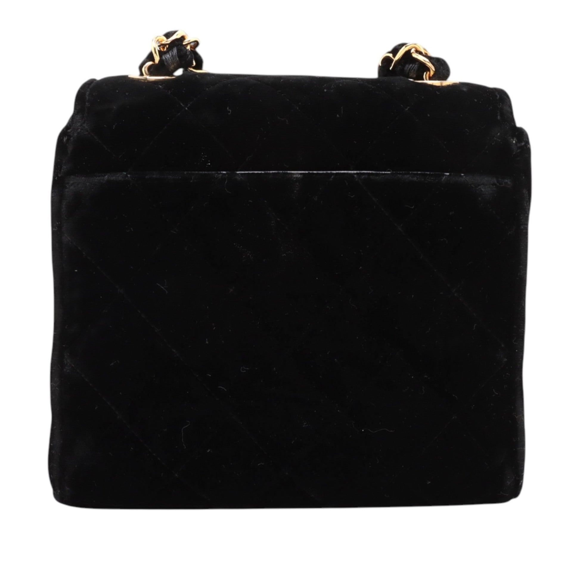 Chanel Mini Quilted Velvet Straight Flap