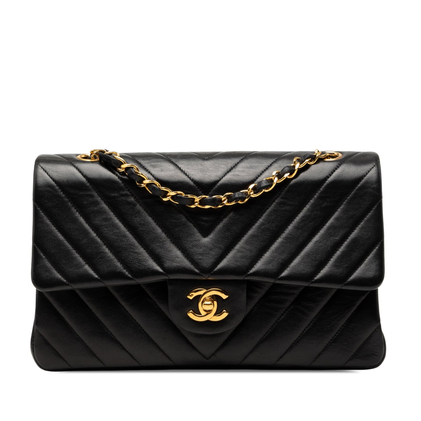 Chanel Medium Classic Chevron Lambskin Double Flap
