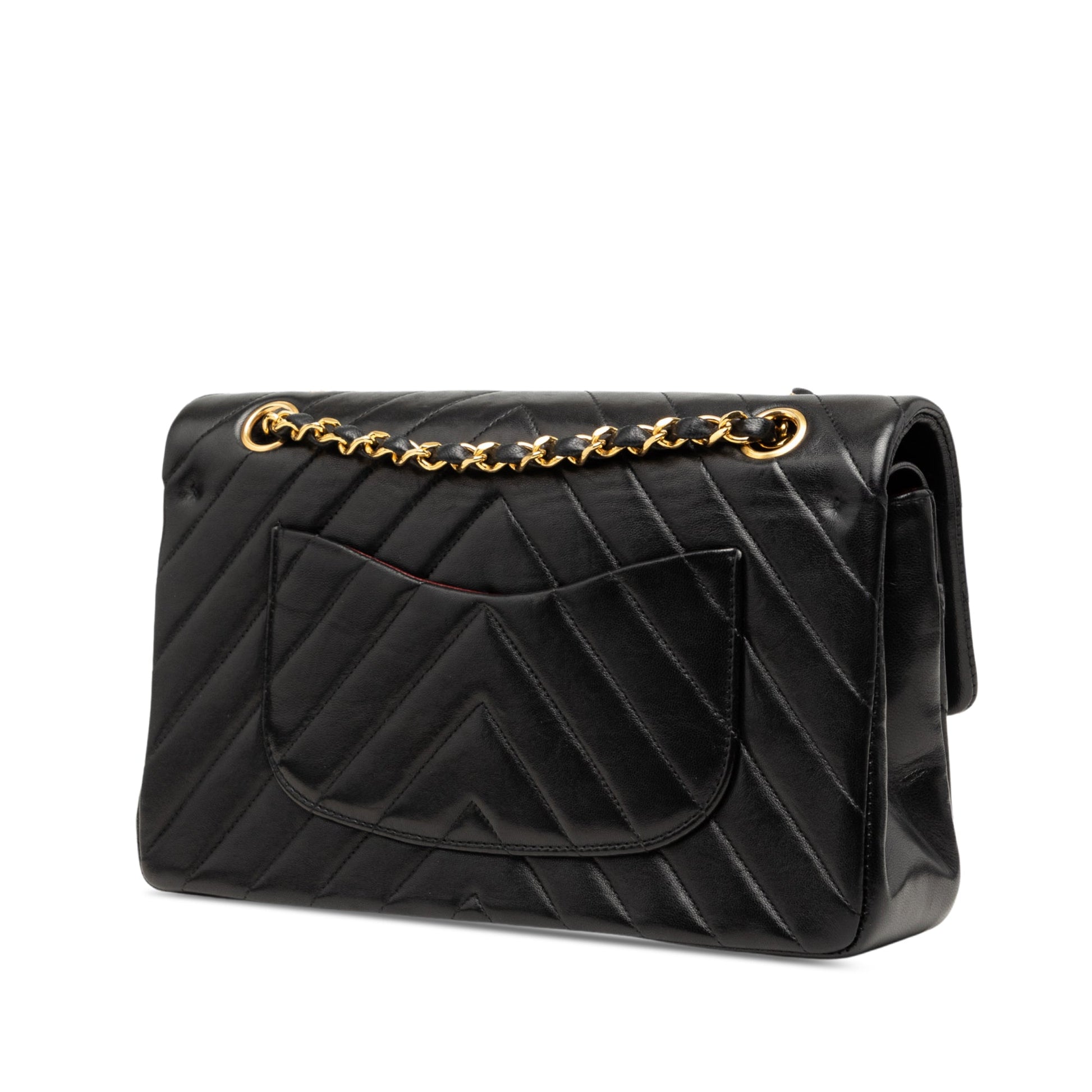 Chanel Medium Classic Chevron Lambskin Double Flap