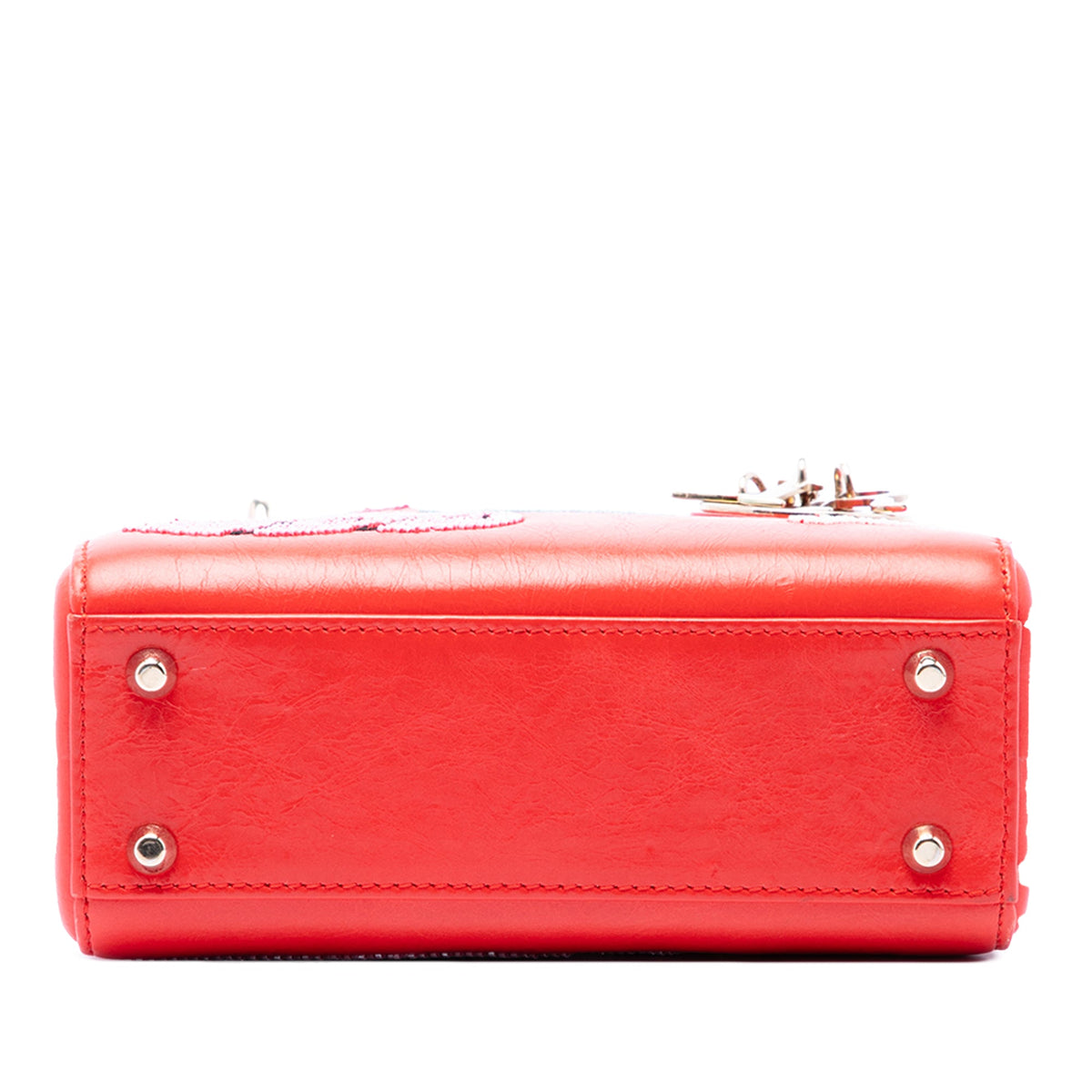 Dior Mini Calfskin Beaded Lady Dior