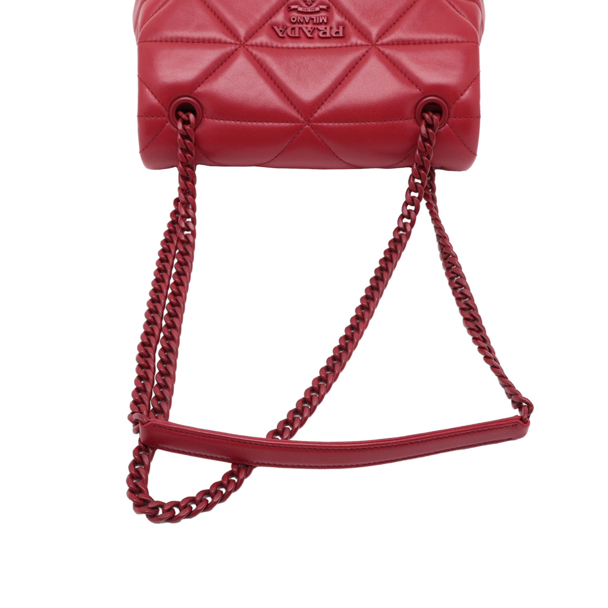 Prada Small Nappa Spectrum Chain Shoulder Bag Red