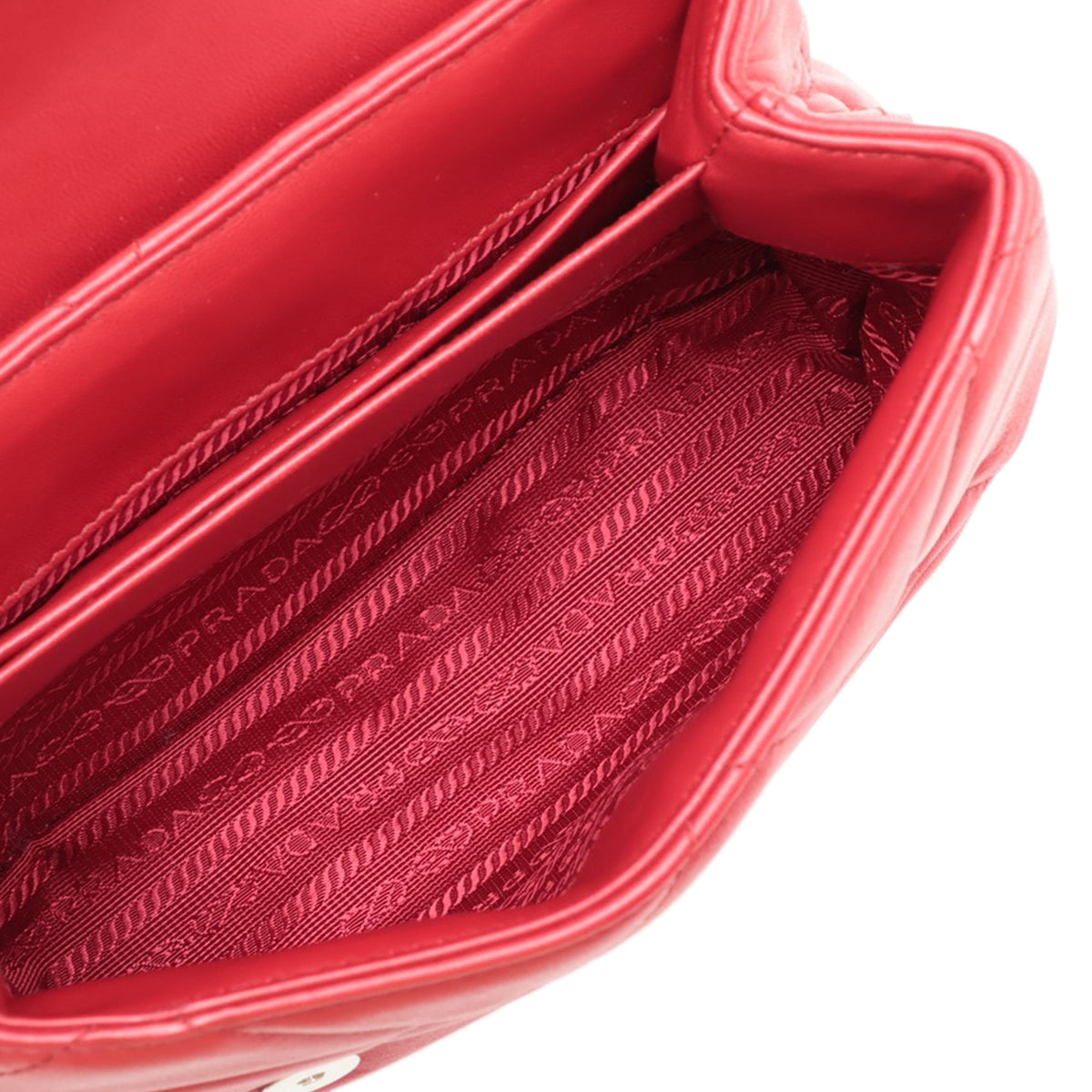 Prada Small Nappa Spectrum Chain Shoulder Bag Red
