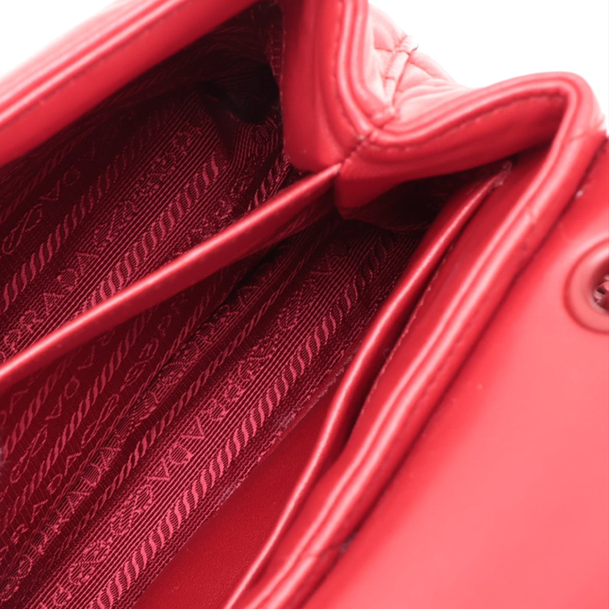 Prada Small Nappa Spectrum Chain Shoulder Bag Red