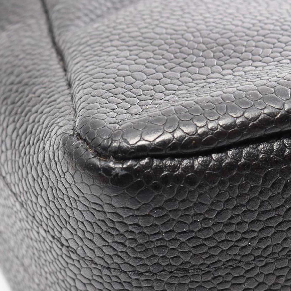 Chanel Jumbo CC Diagonal Quilted Caviar Flap