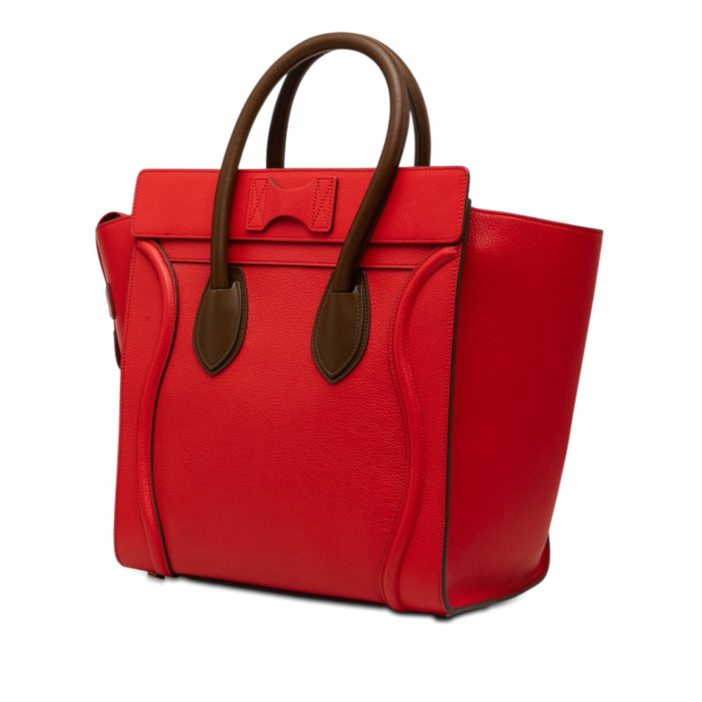Celine Mini Bicolor Leather Luggage Tote