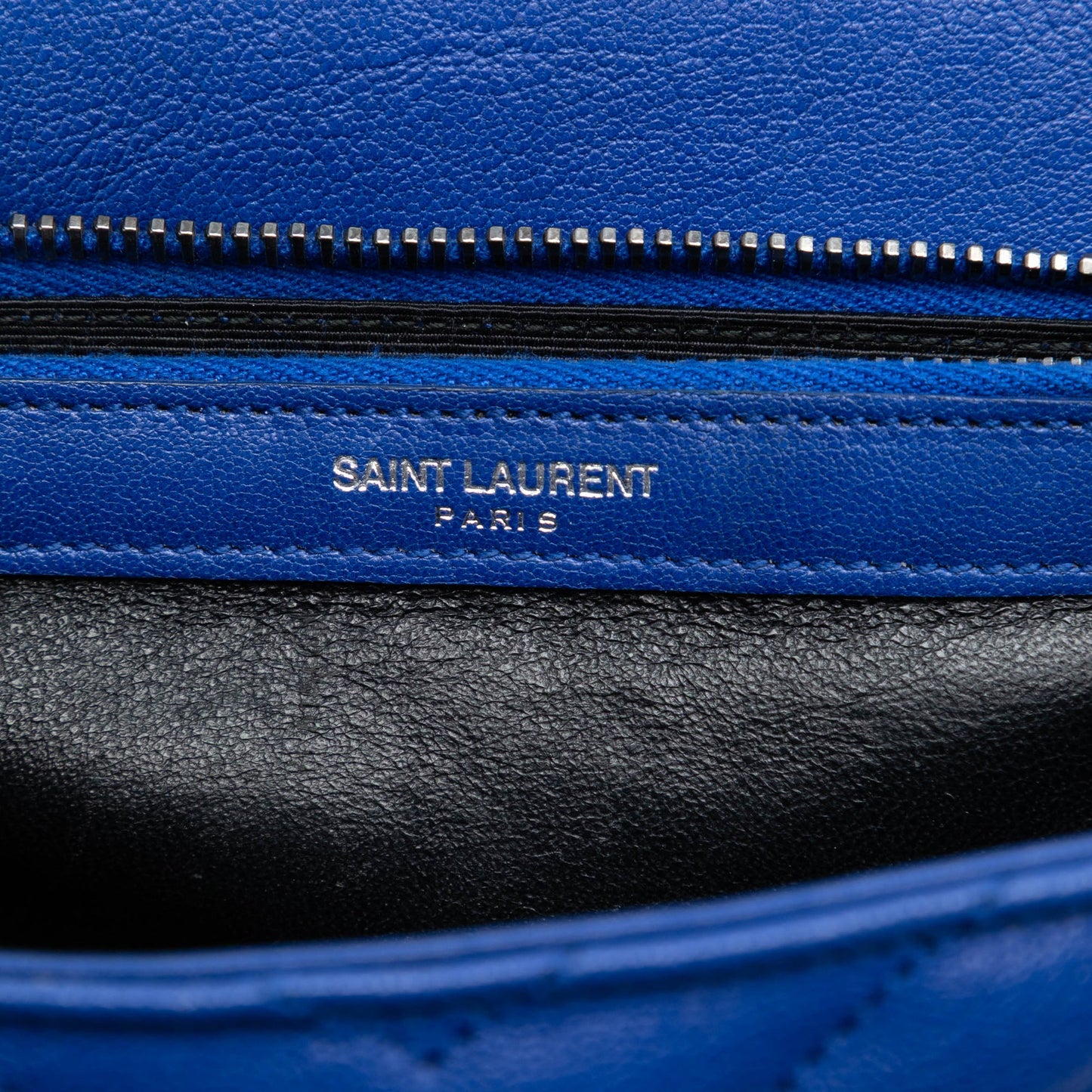 Saint Laurent Medium Quilted Chevron Sheepskin College Satchel