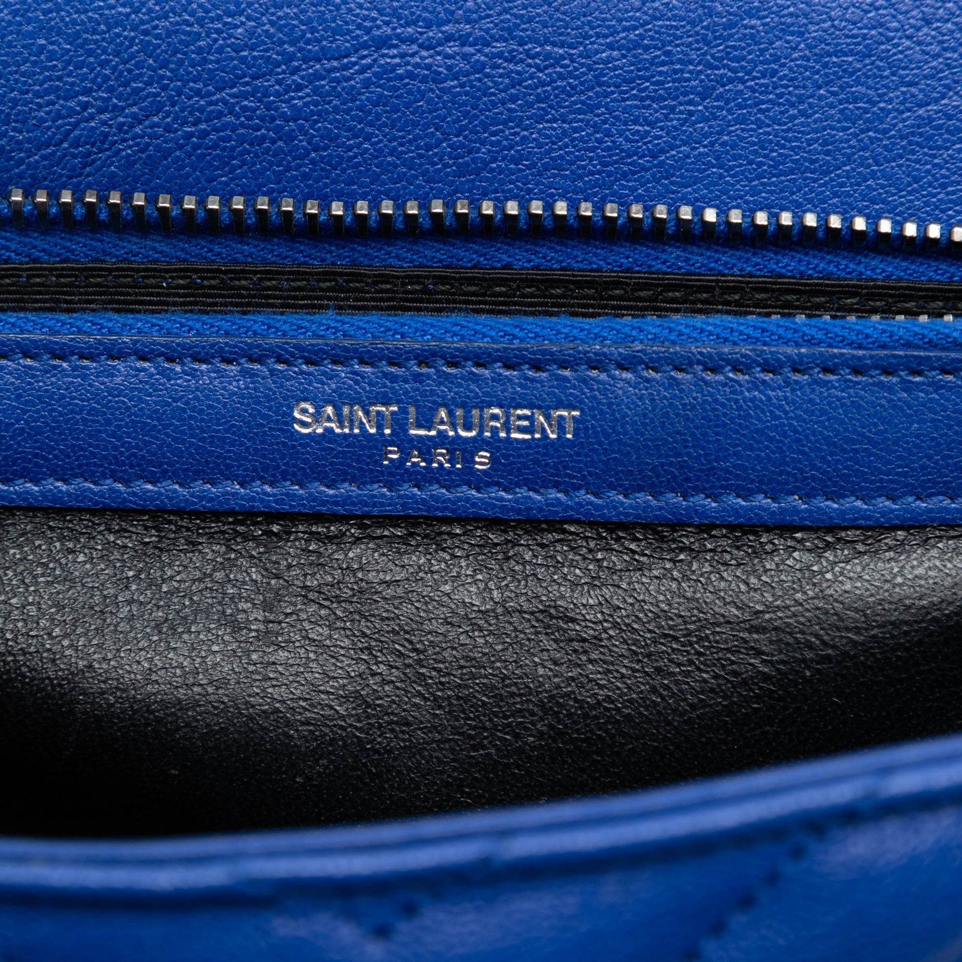 Saint Laurent Medium Quilted Chevron Sheepskin College Satchel