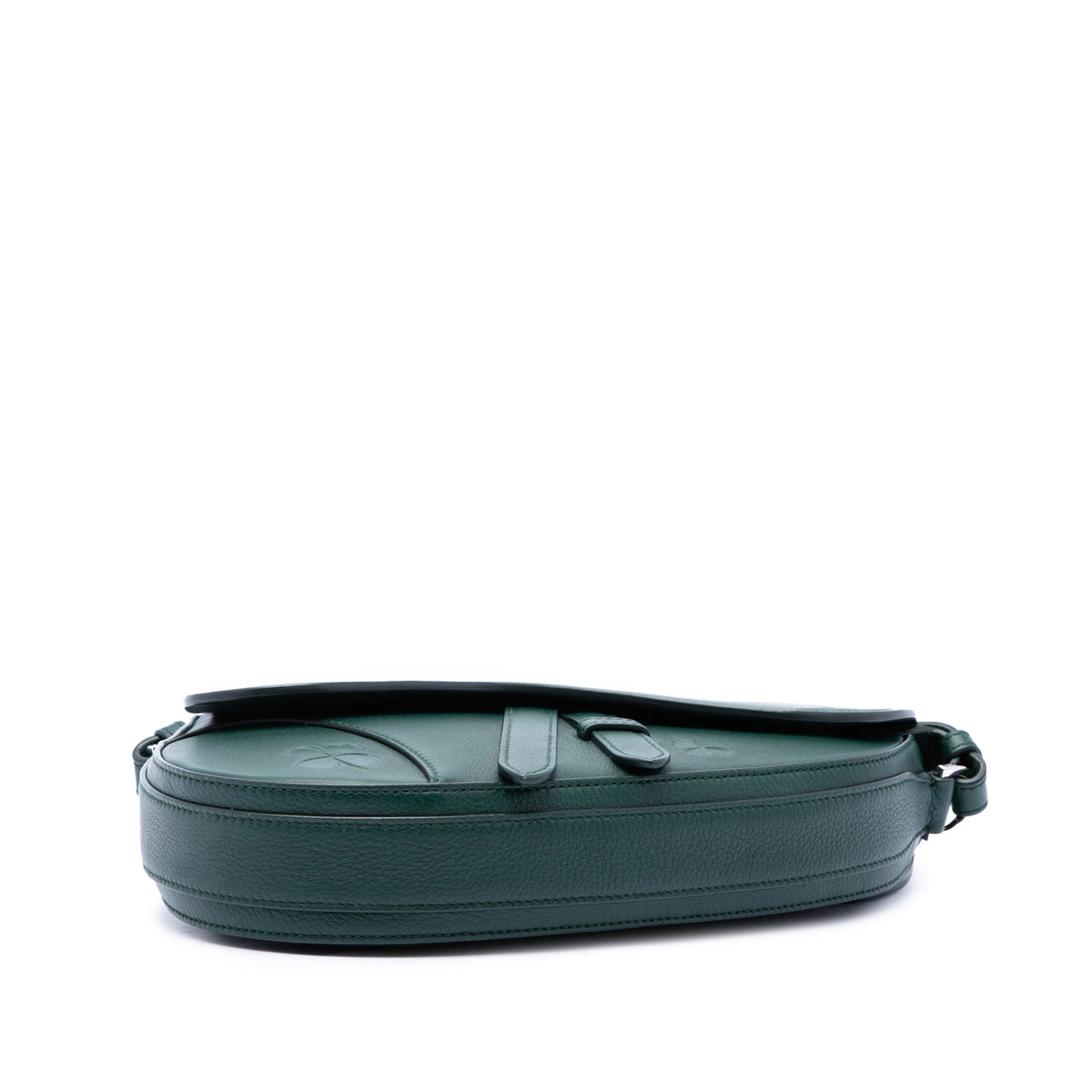 Dior Embossed Smooth Calfskin Clover Saddle Crossbody