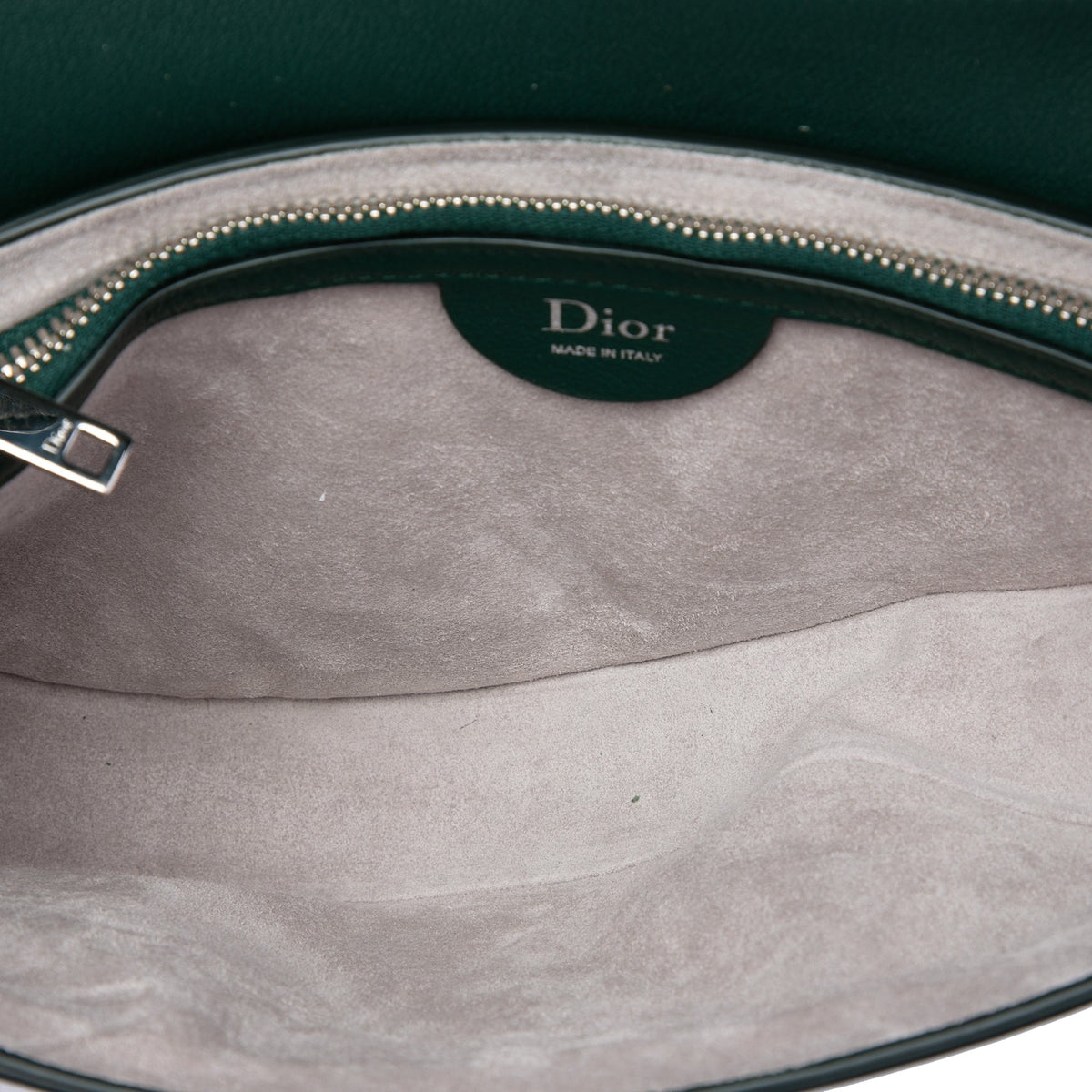 Dior Embossed Smooth Calfskin Clover Saddle Crossbody