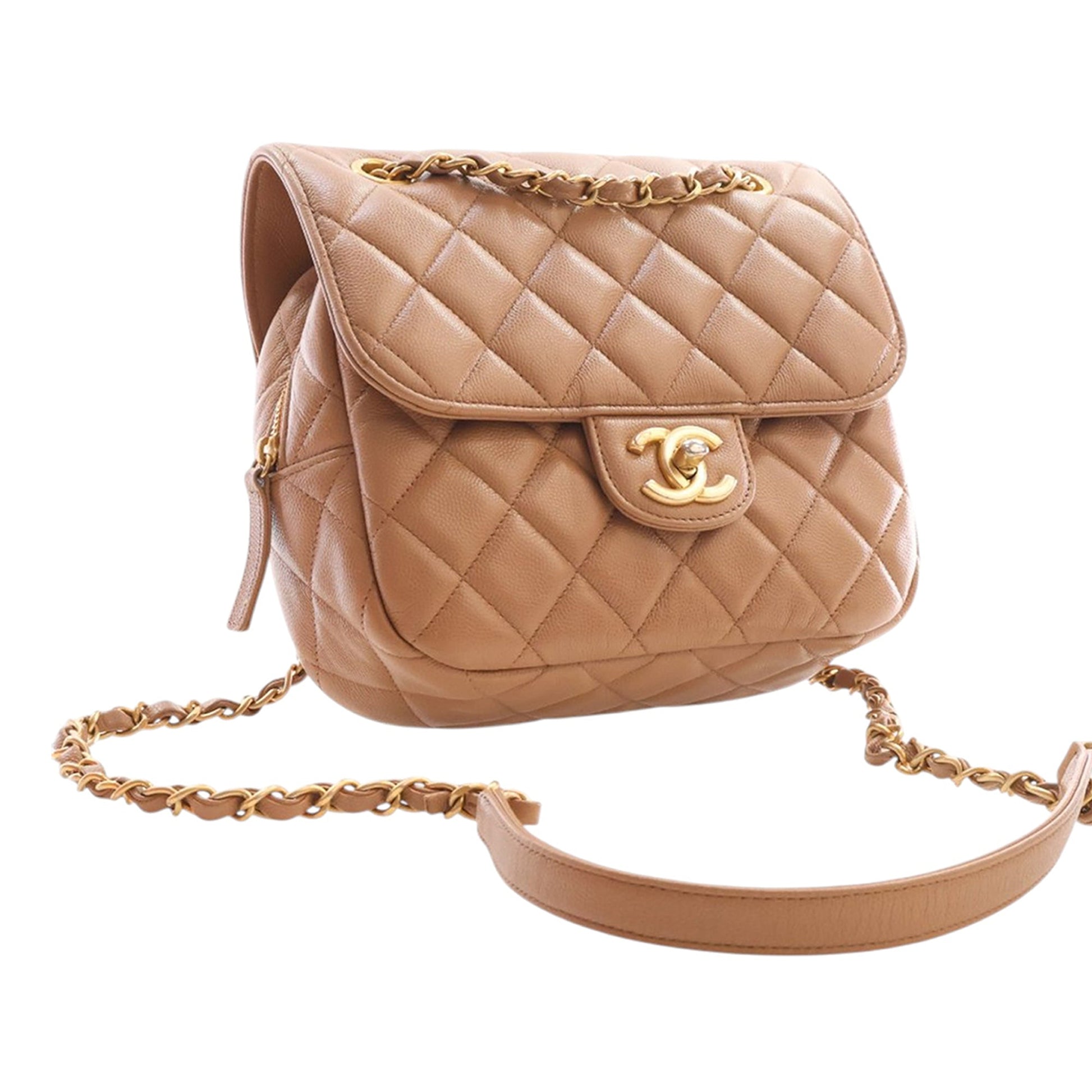Chanel CC Quilted Caviar Crossbody