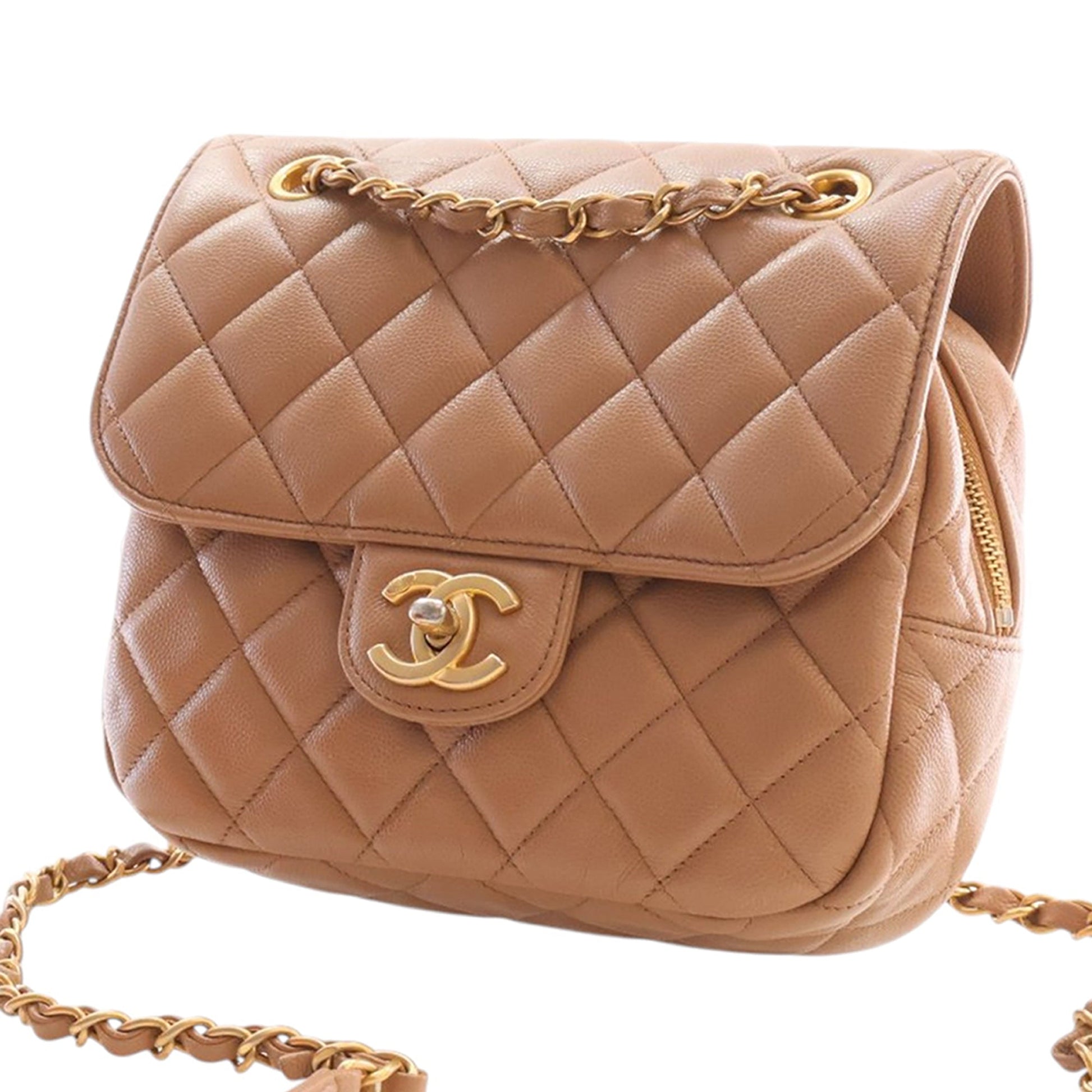 Chanel CC Quilted Caviar Crossbody