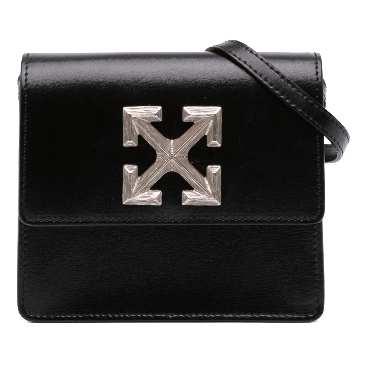 Off-White Calfskin Jitney 0.7 Bag
