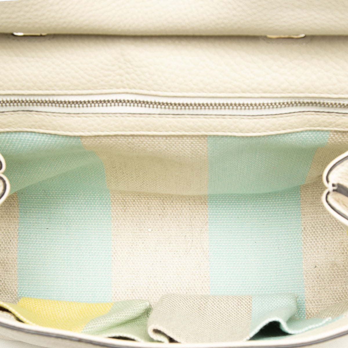 Gucci Small Calfskin Bamboo Daily Satchel — White