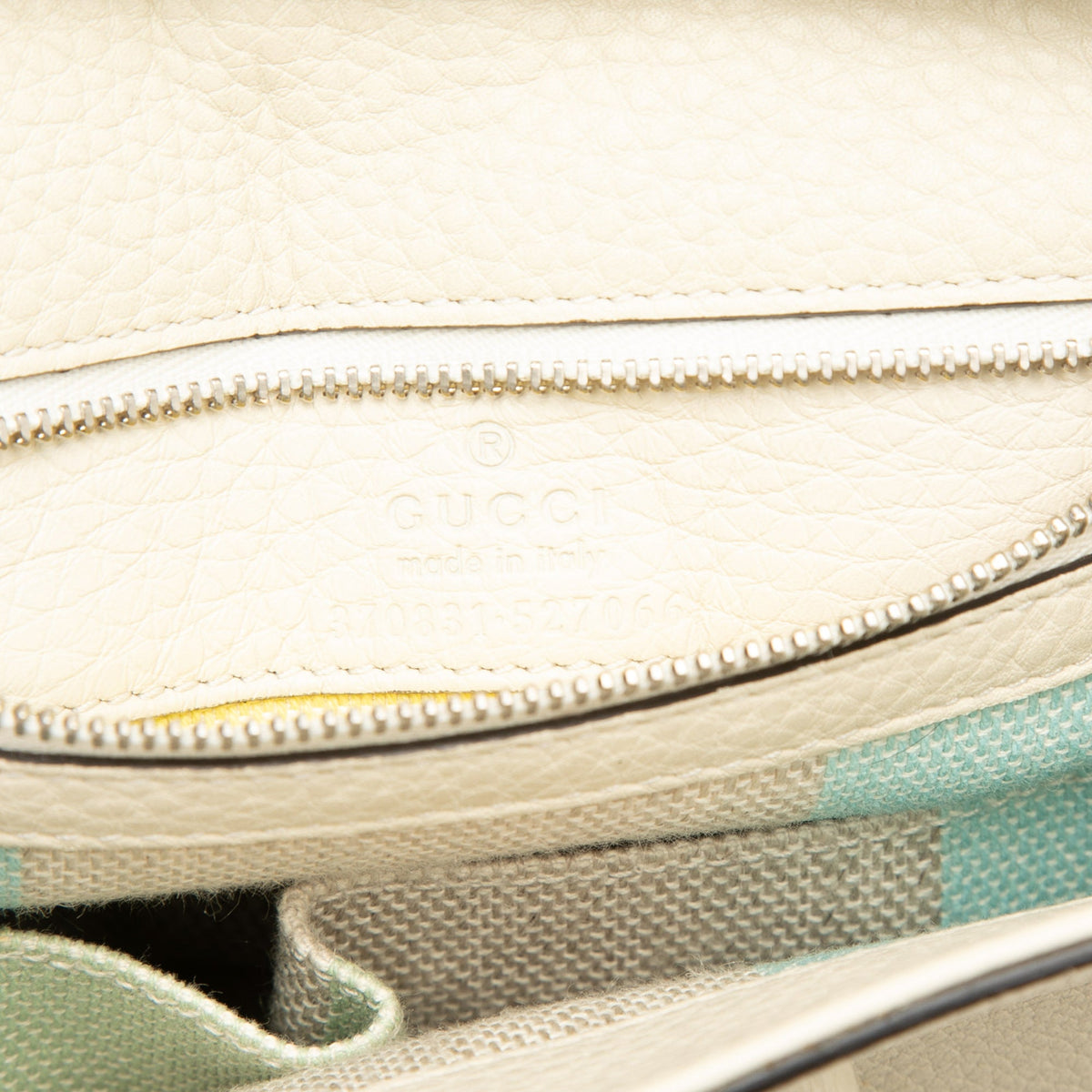 Gucci Small Calfskin Bamboo Daily Satchel — White