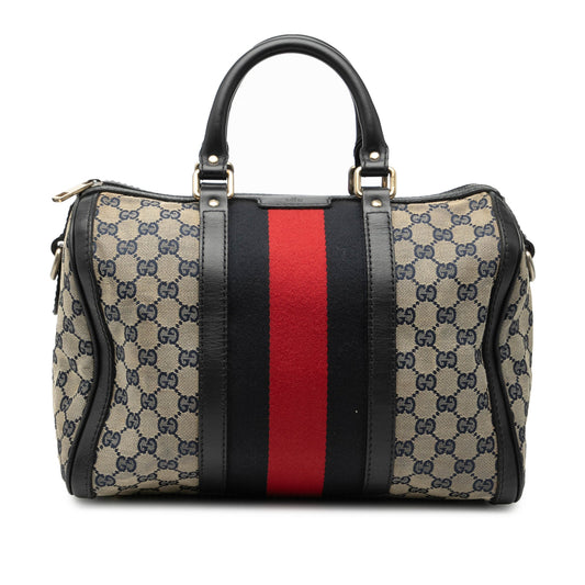 Gucci Medium GG Canvas Web Joy Boston Bag