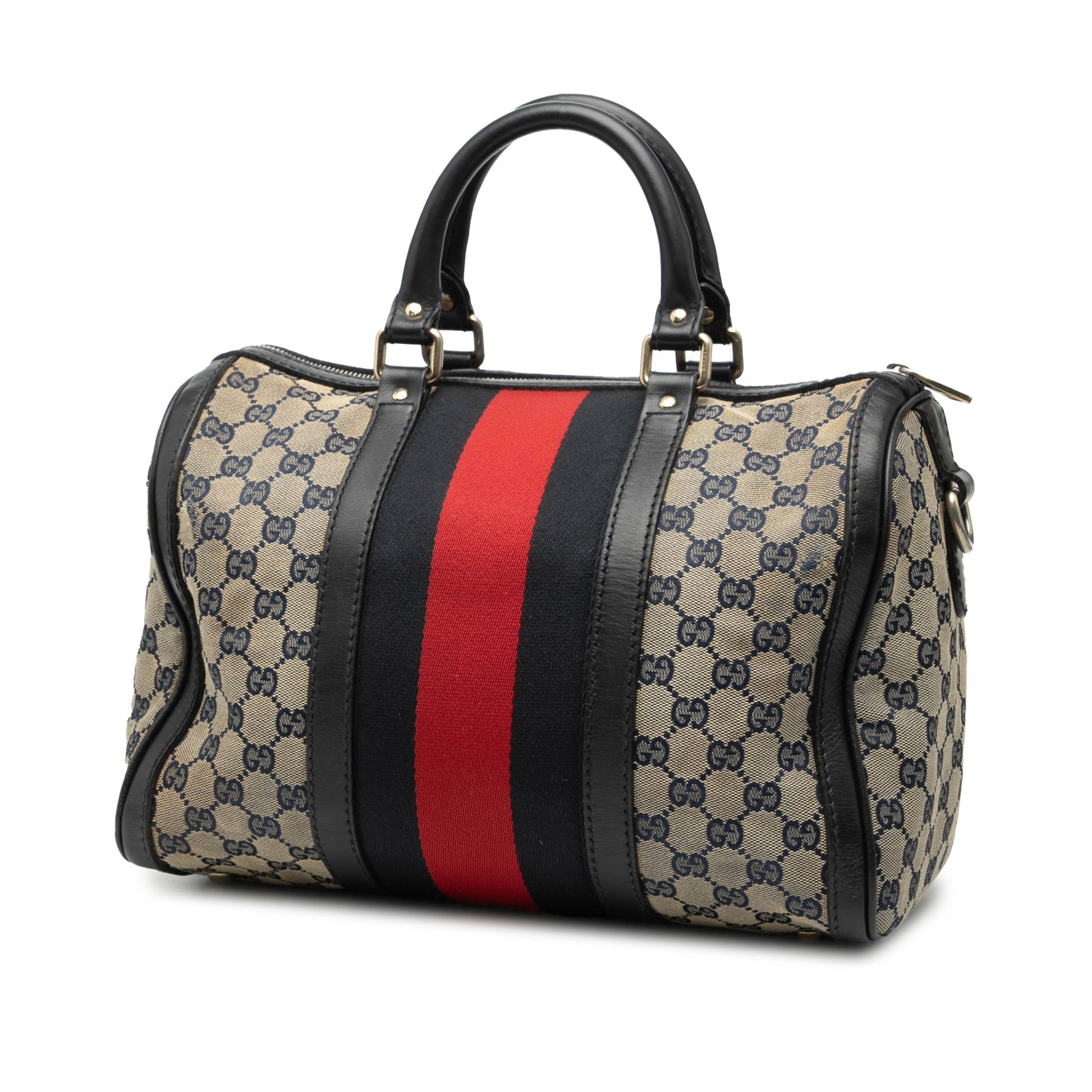 Gucci Medium GG Canvas Web Joy Boston Bag