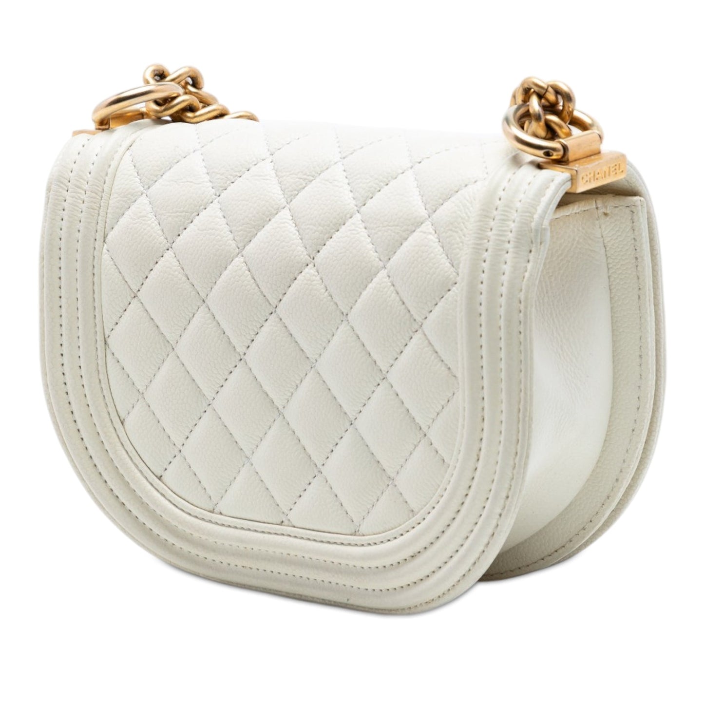 Chanel Mini Quilted Caviar Boy Messenger Bag