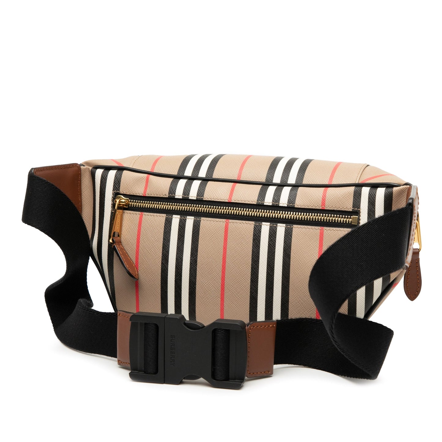 Burberry Icon Stripe Coated Canvas Sonny Belt Bag