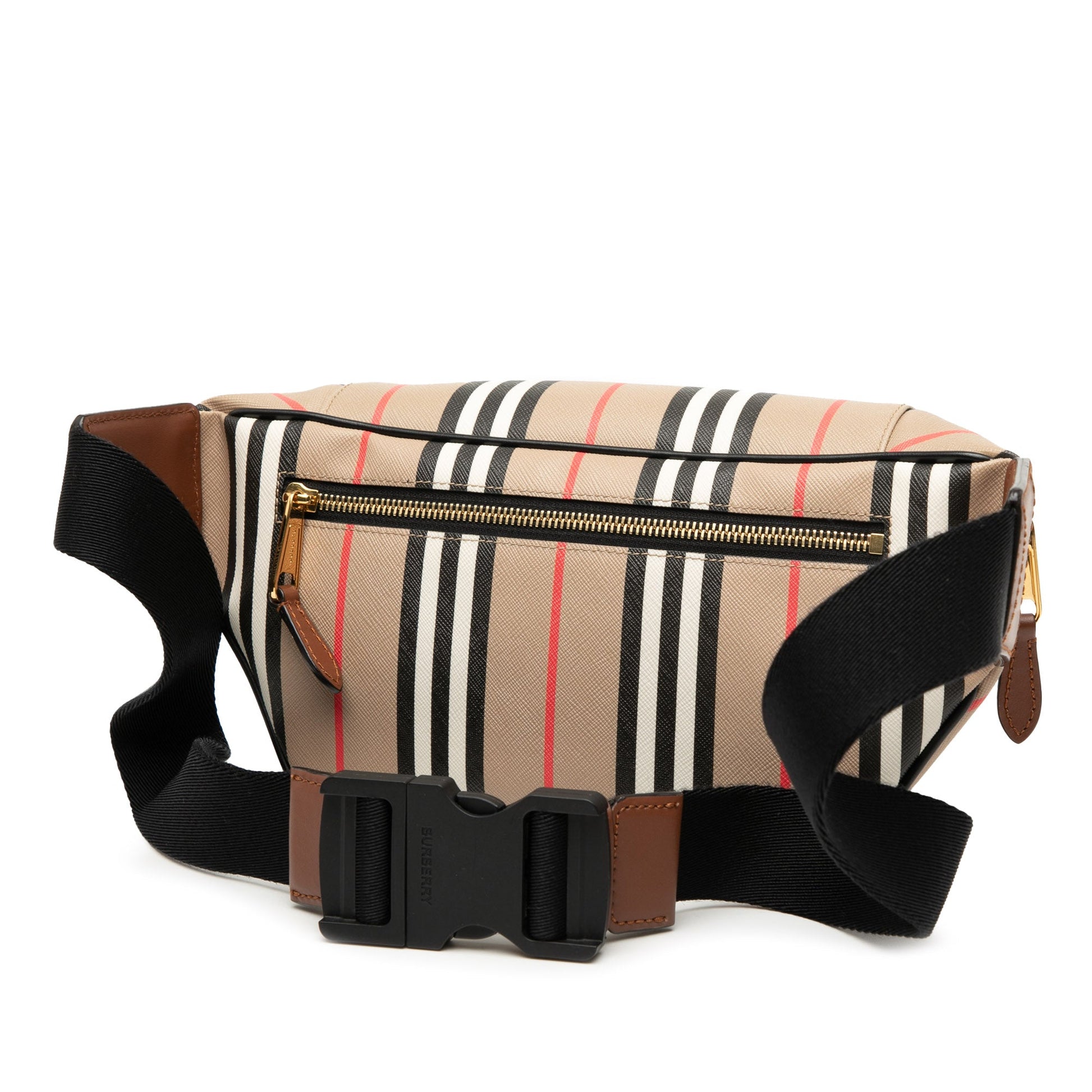 Burberry Icon Stripe Coated Canvas Sonny Belt Bag